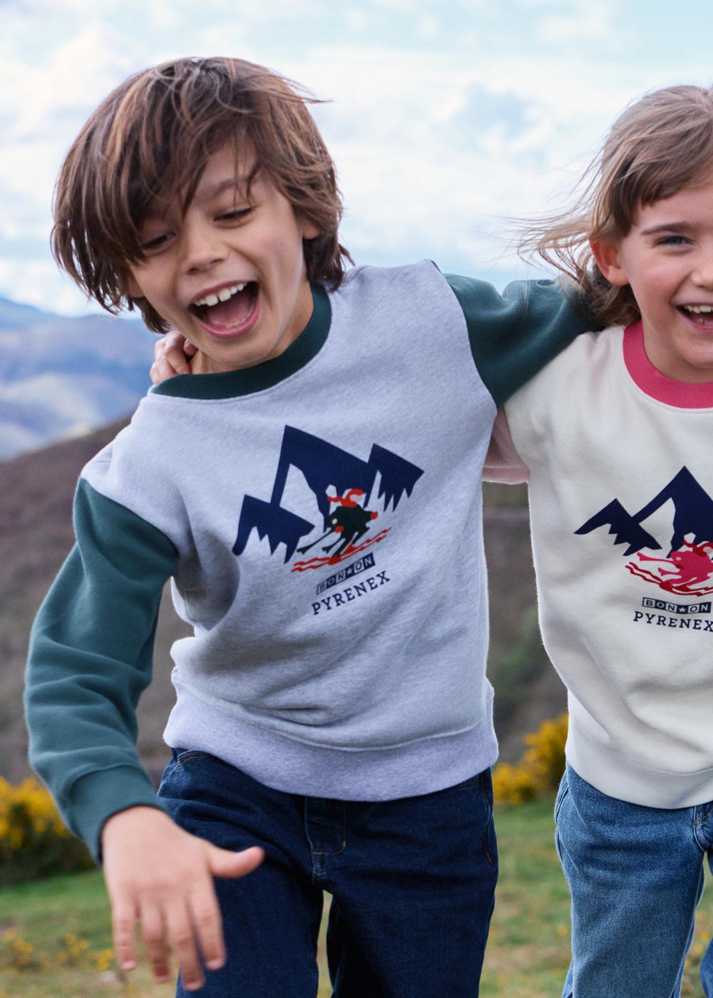 pyrenex-x-bonton-sandy-sweat-enfant-coton-gris-chin image 2