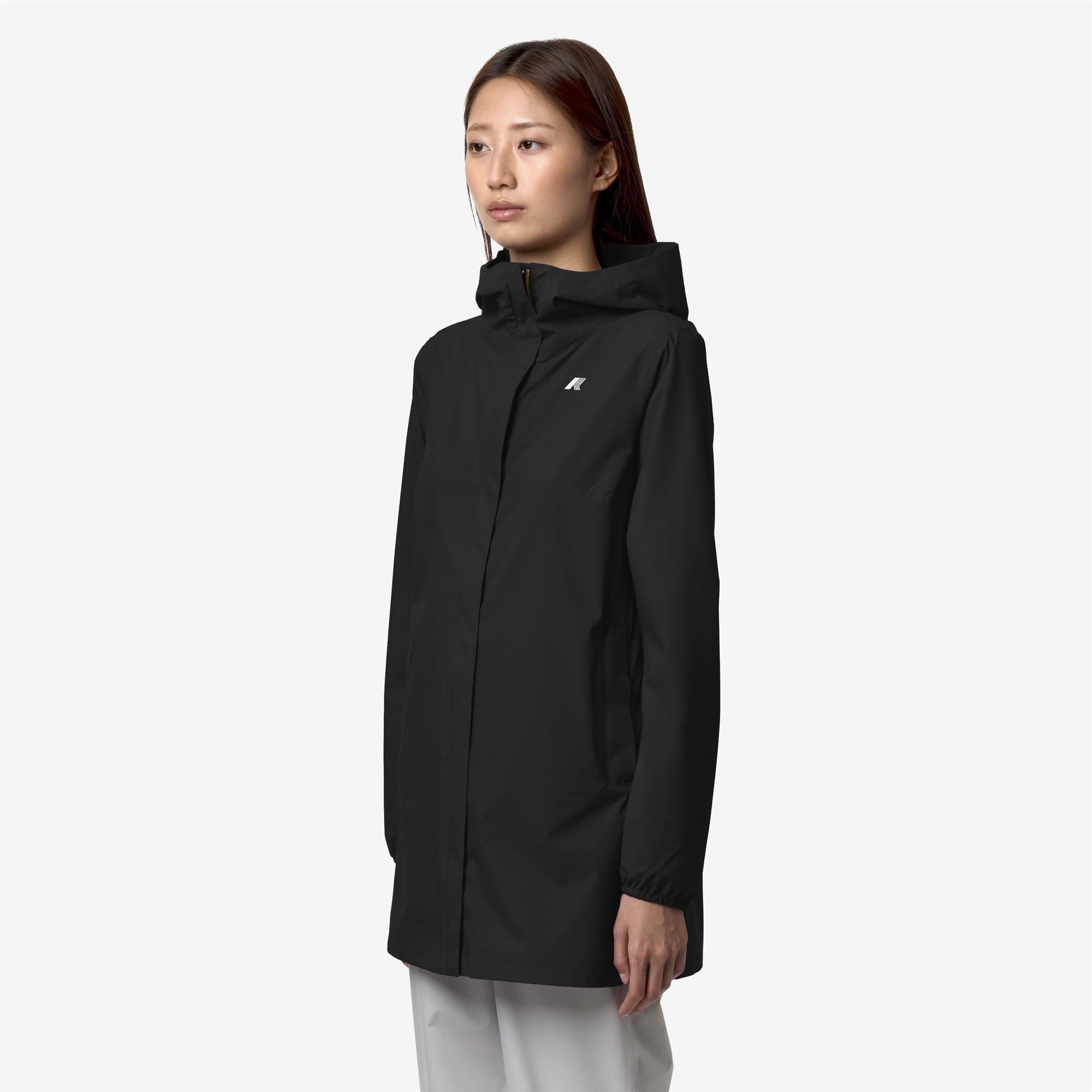 k-way-sophie-stretch-dot-veste-mi-longue-femme-black-pure image 2