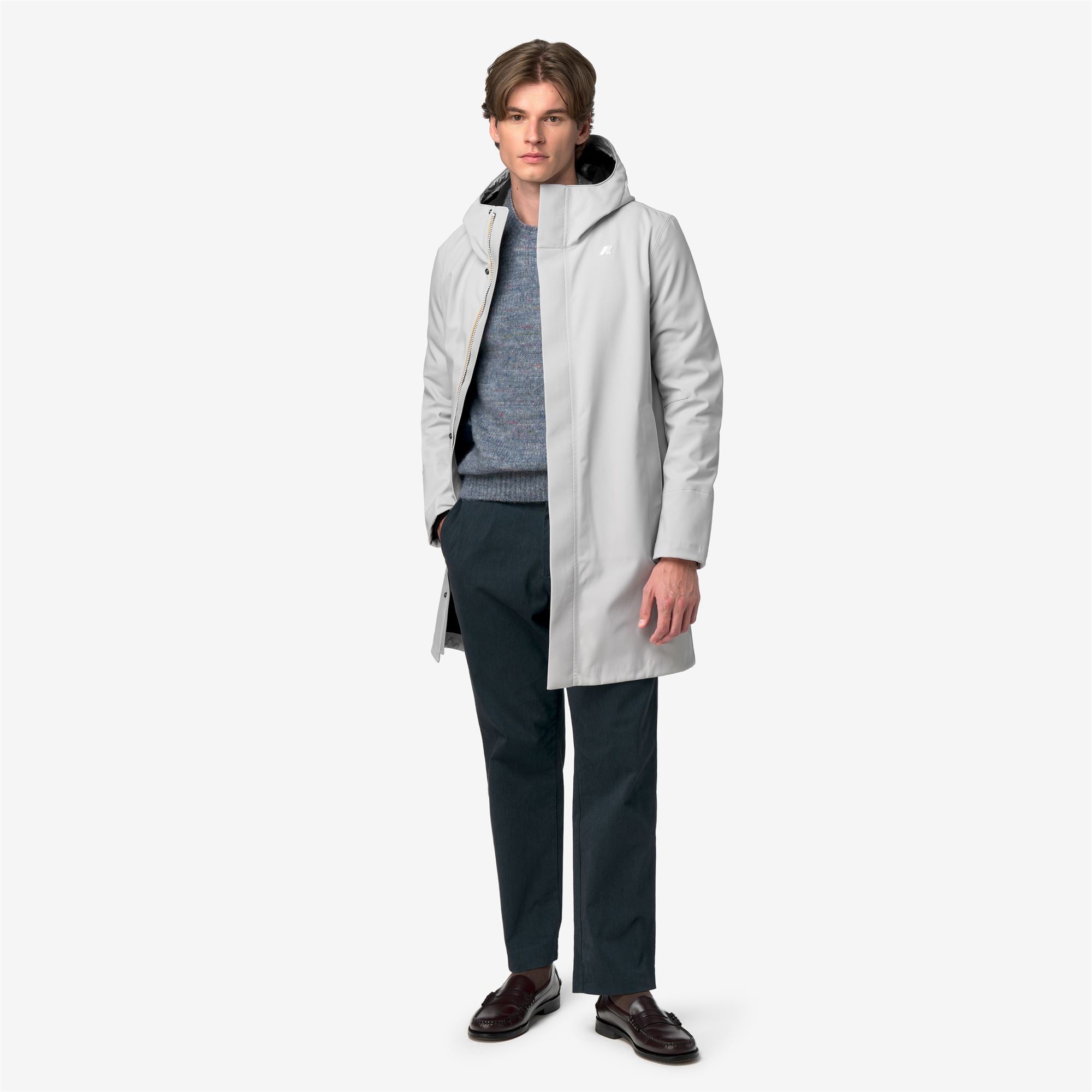 k-way-thomas-bonded-veste-longue-homme-grey-ash-blue-depth image 4