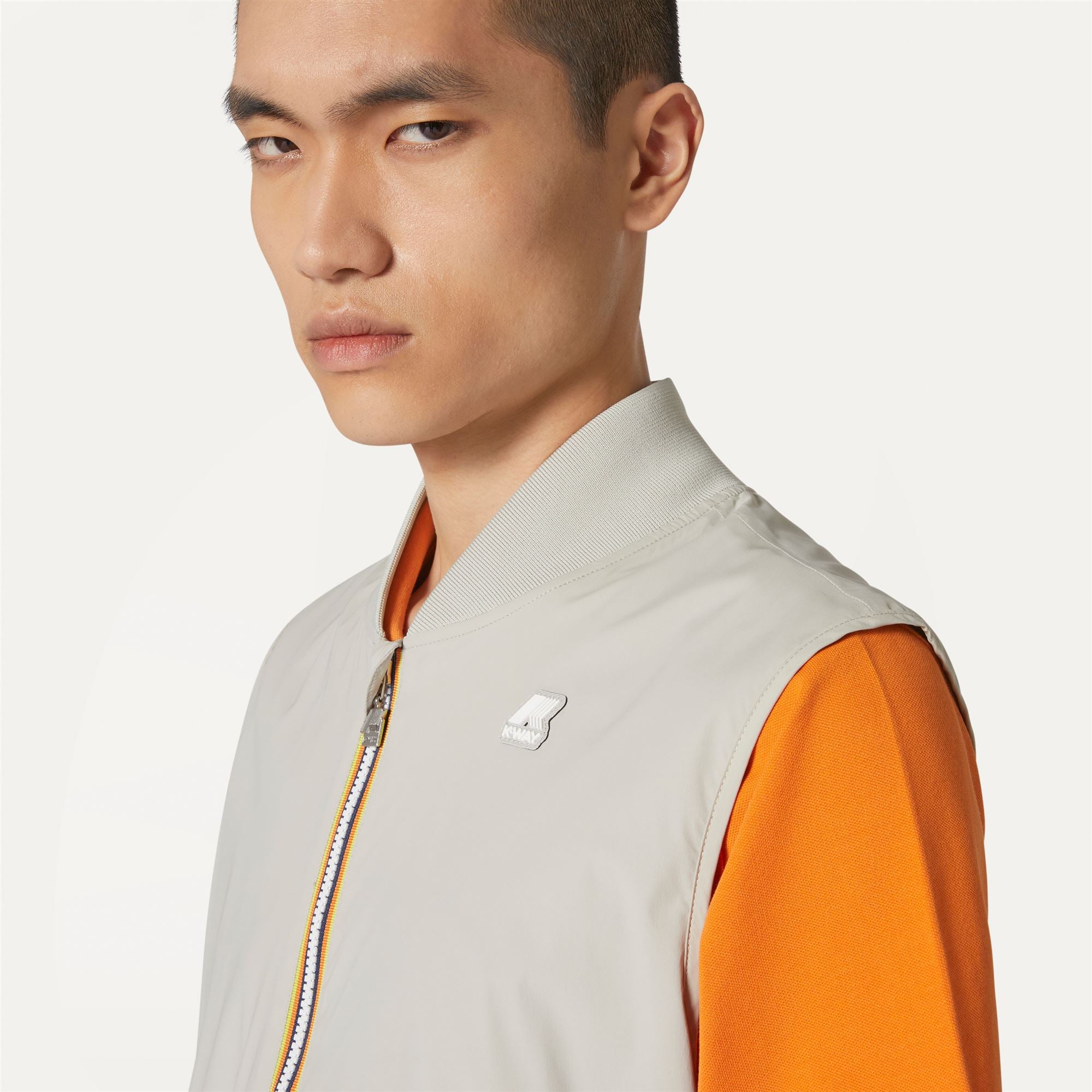 k-way-vally-stretch-nylon-jersey-veste-courte-homme-beige-lt image 4
