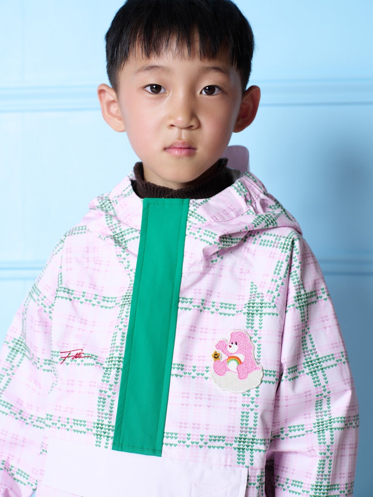 flotte-gabrielito-poncho-enfant-bisounours-tartan image 8