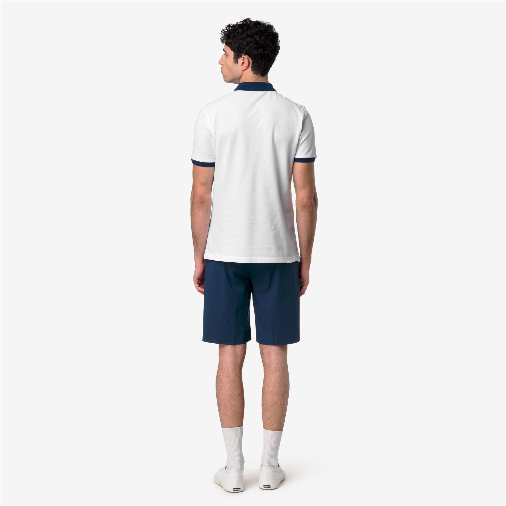 k-way-vic-vormir-pique-polo-homme-white-blue-insignia image 3