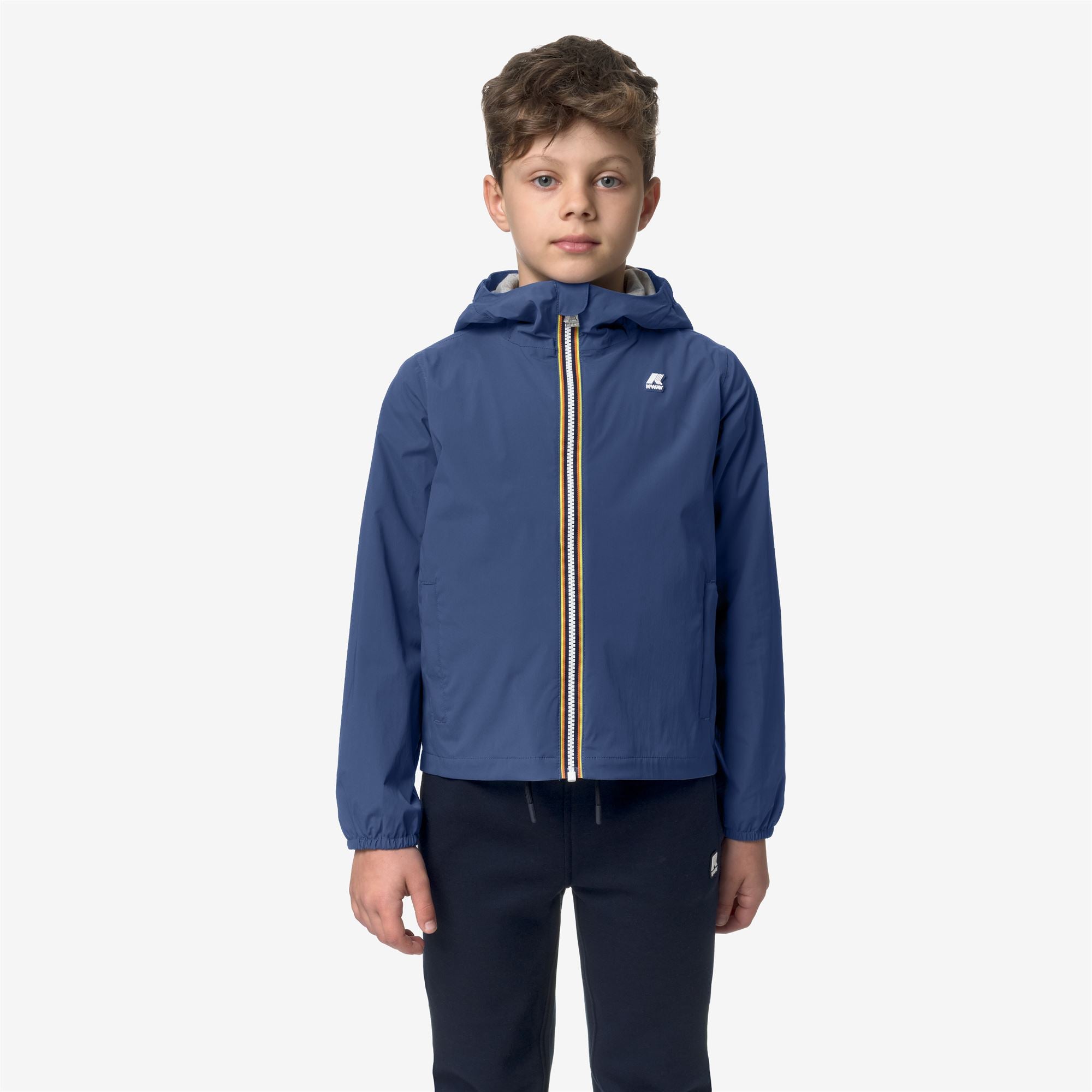 k-way-p-jack-stretch-nylon-jersey-veste-courte-gar-on-blue-fiord image 1
