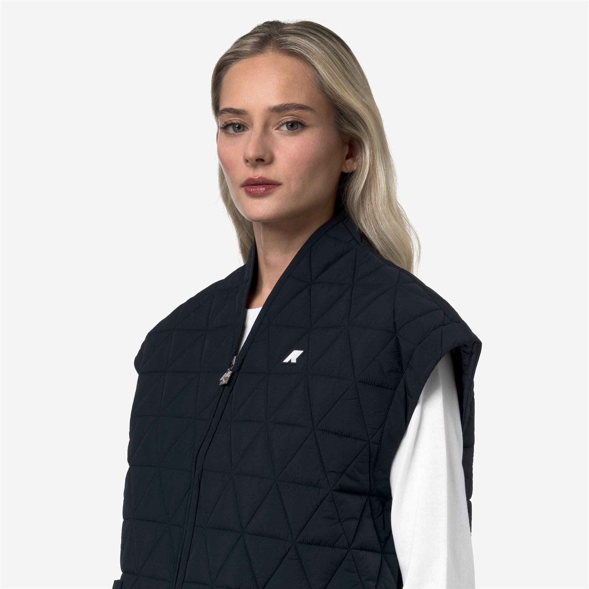 k-way-saloire-diamond-quilted-warm-af-gilet-femme-blue-depth image 4