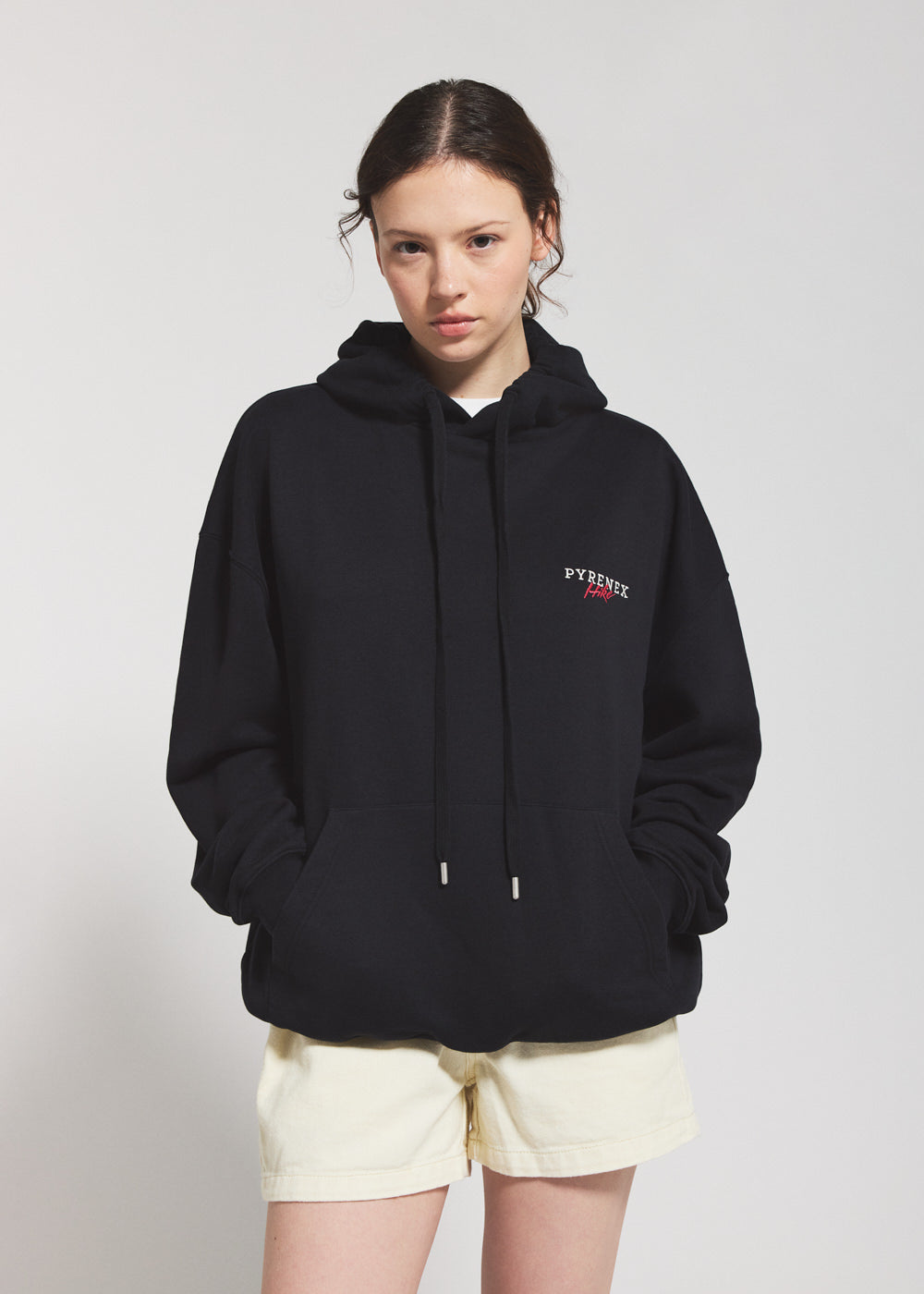pullover-unisexe-capuche-pyrenex-sierra-noir-coton-bio image 2