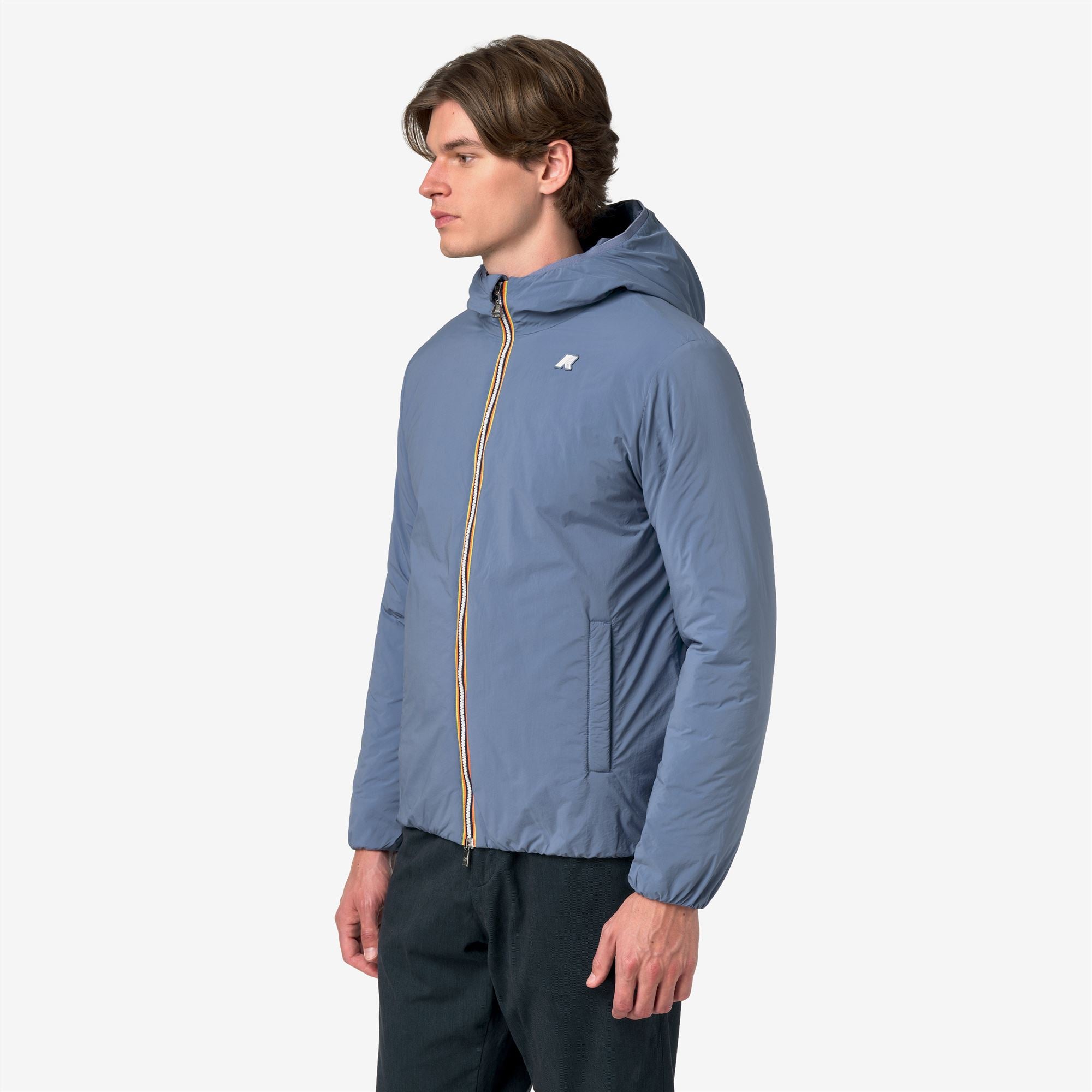 k-way-jack-plain-warm-veste-courte-homme-blue-wild image 2