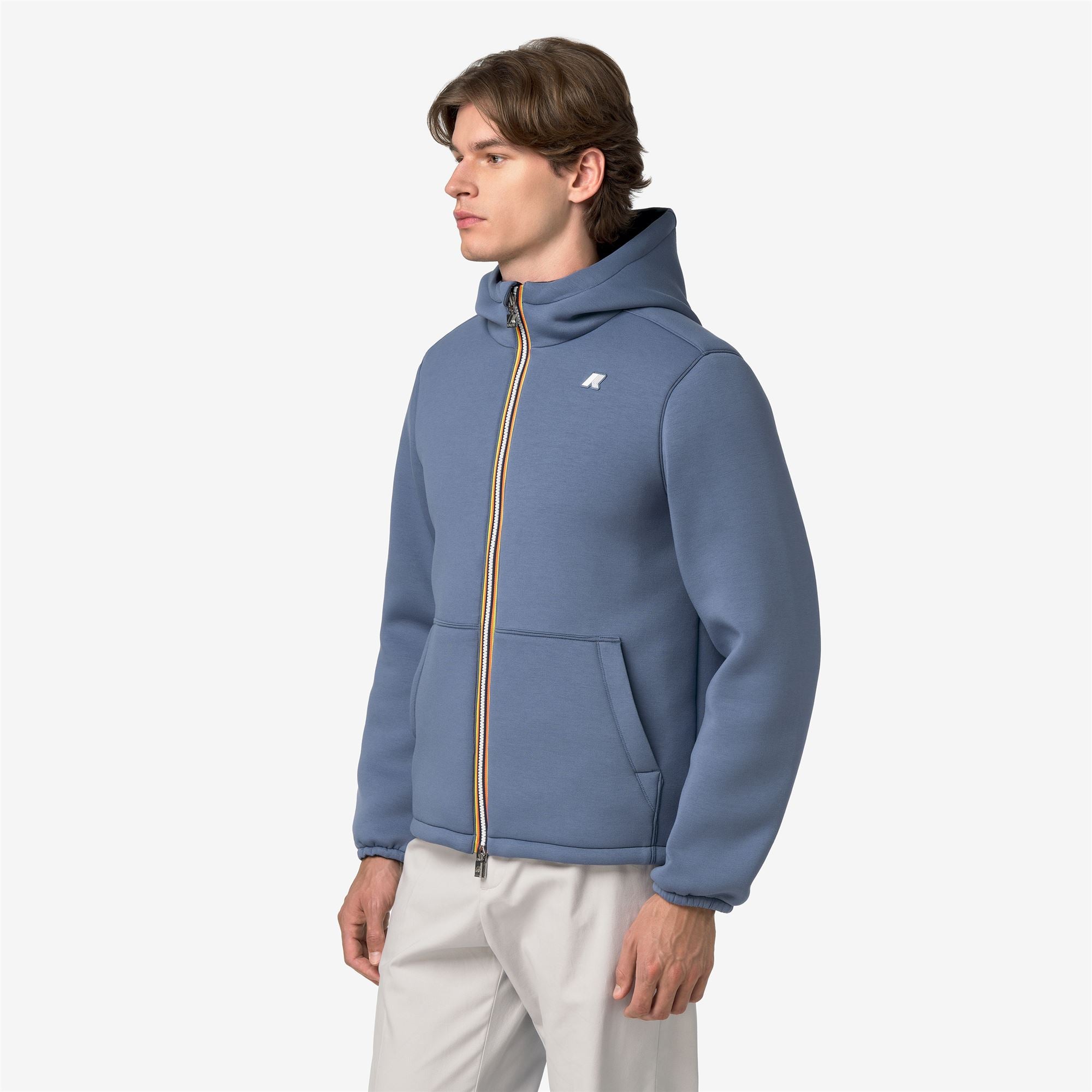 k-way-jack-spacer-nylon-double-veste-courte-r-versible-homme-blue-wild-blue-dept image 2
