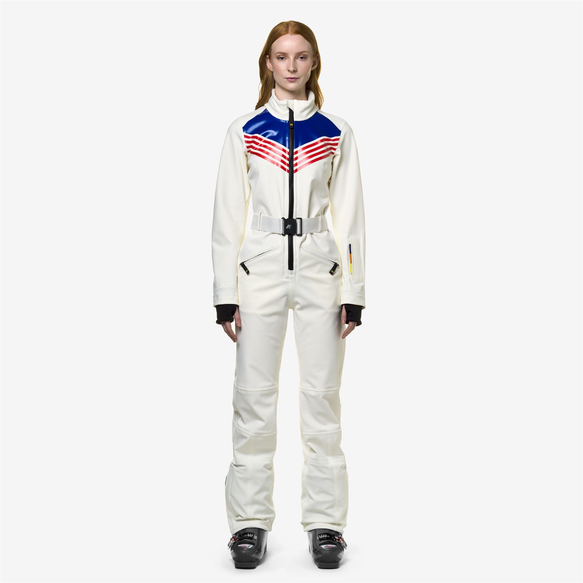 k-way-lechere-iconic-logo-combinaison-femme-white-g-red-blue-r image 1