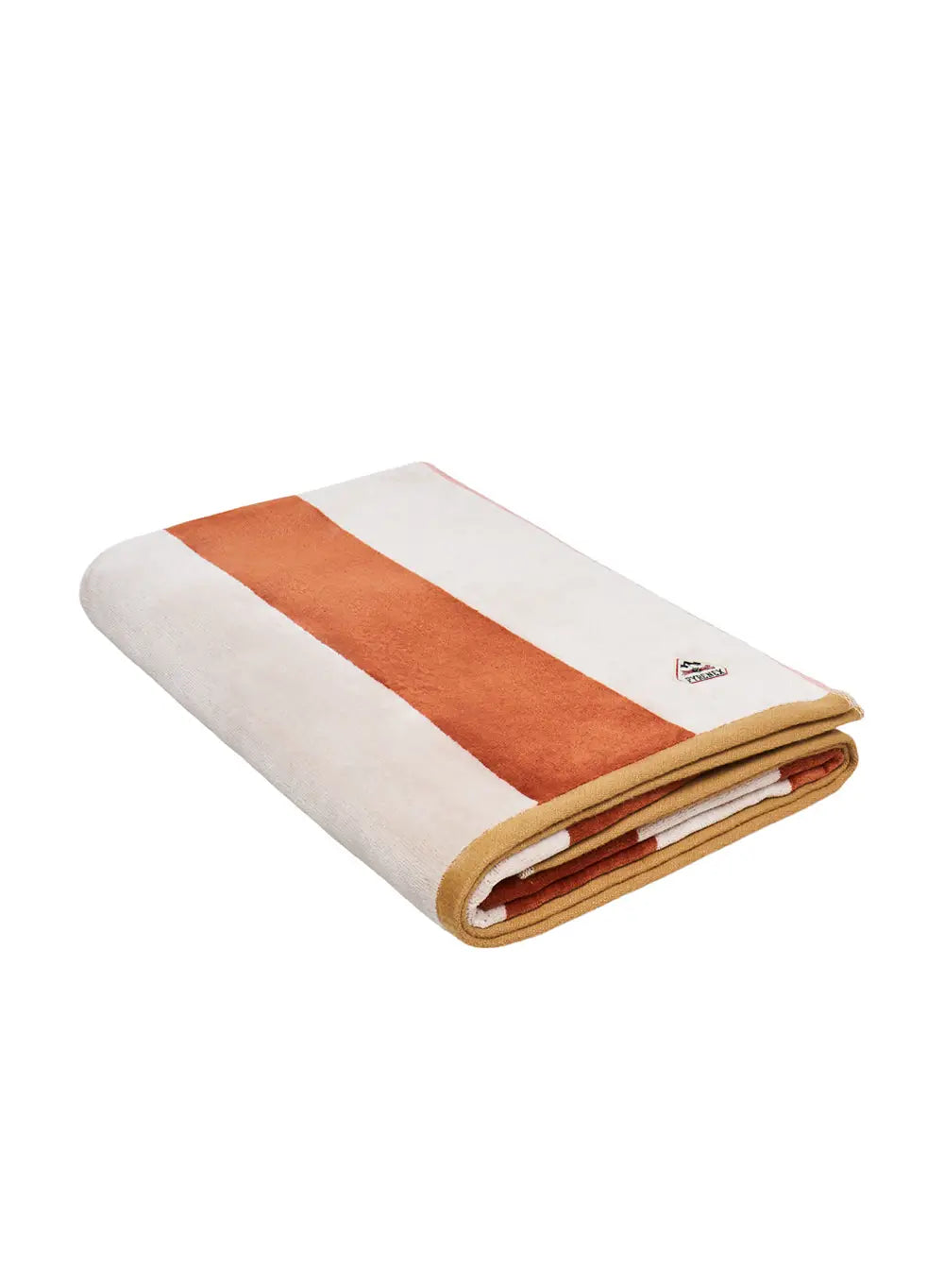 pyrenex-sora-serviette-de-plage-90x180-cm-coton-rayures-terracotta image 2