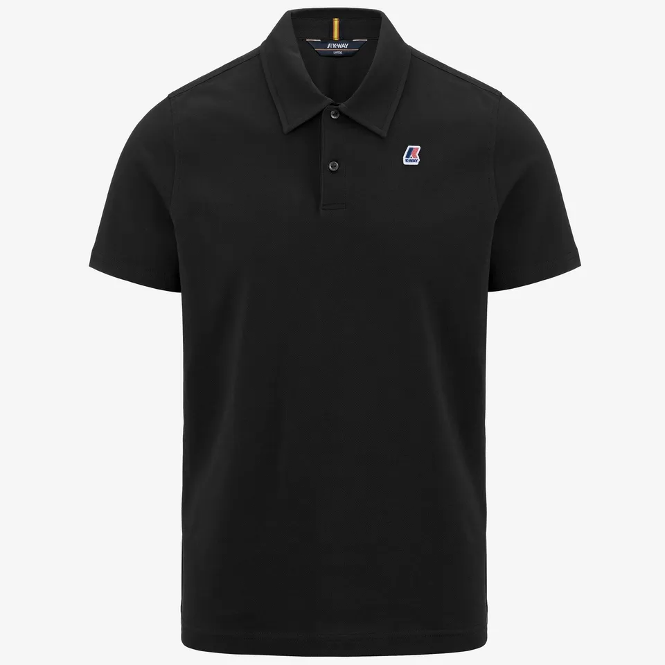 k-way-gregoire-tape-polo-homme-black-pure image 1