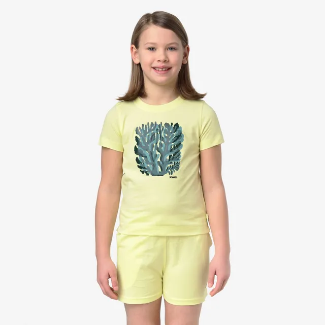 k-way-p-melis-corail-jersey-t-shirt-fille-yellow-lime image 1