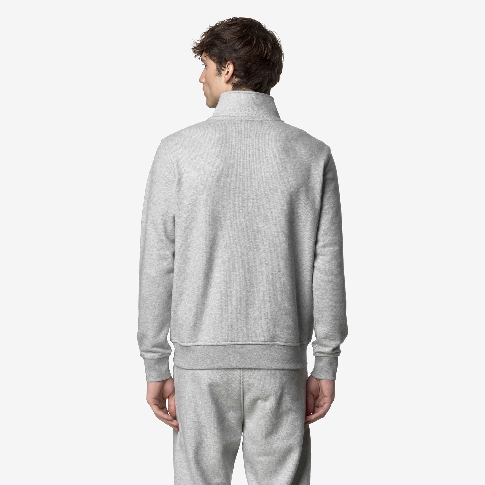 k-way-finnick-heavy-fleece-pull-over-homme-grey-mel image 3