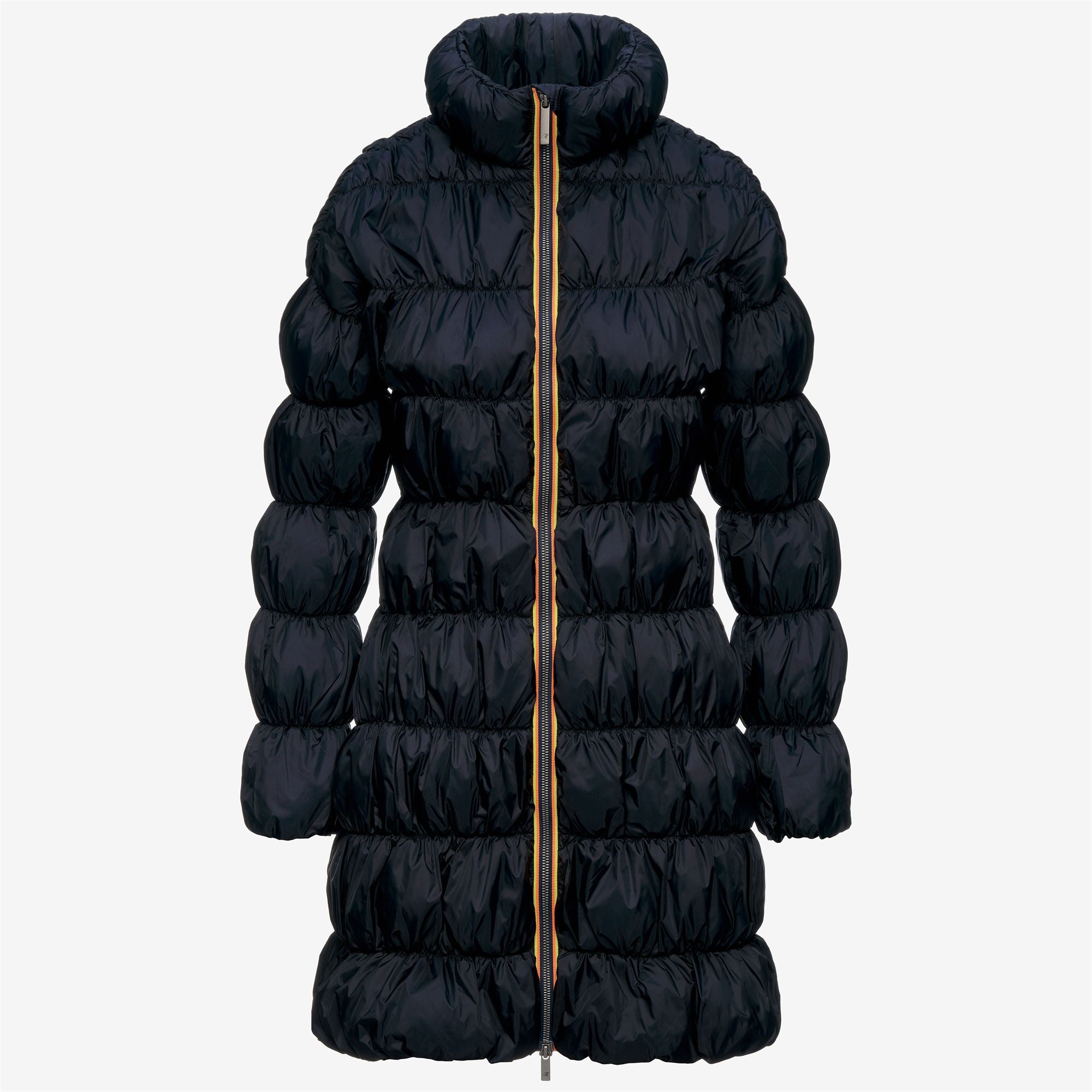 k-way-jin-maxi-ruffles-veste-longue-femme-blue-depth image 5