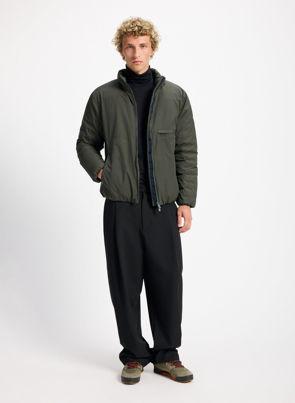 blouson-en-duvet-homme-pyrenex-spectre-kaki-imperm-able image 2