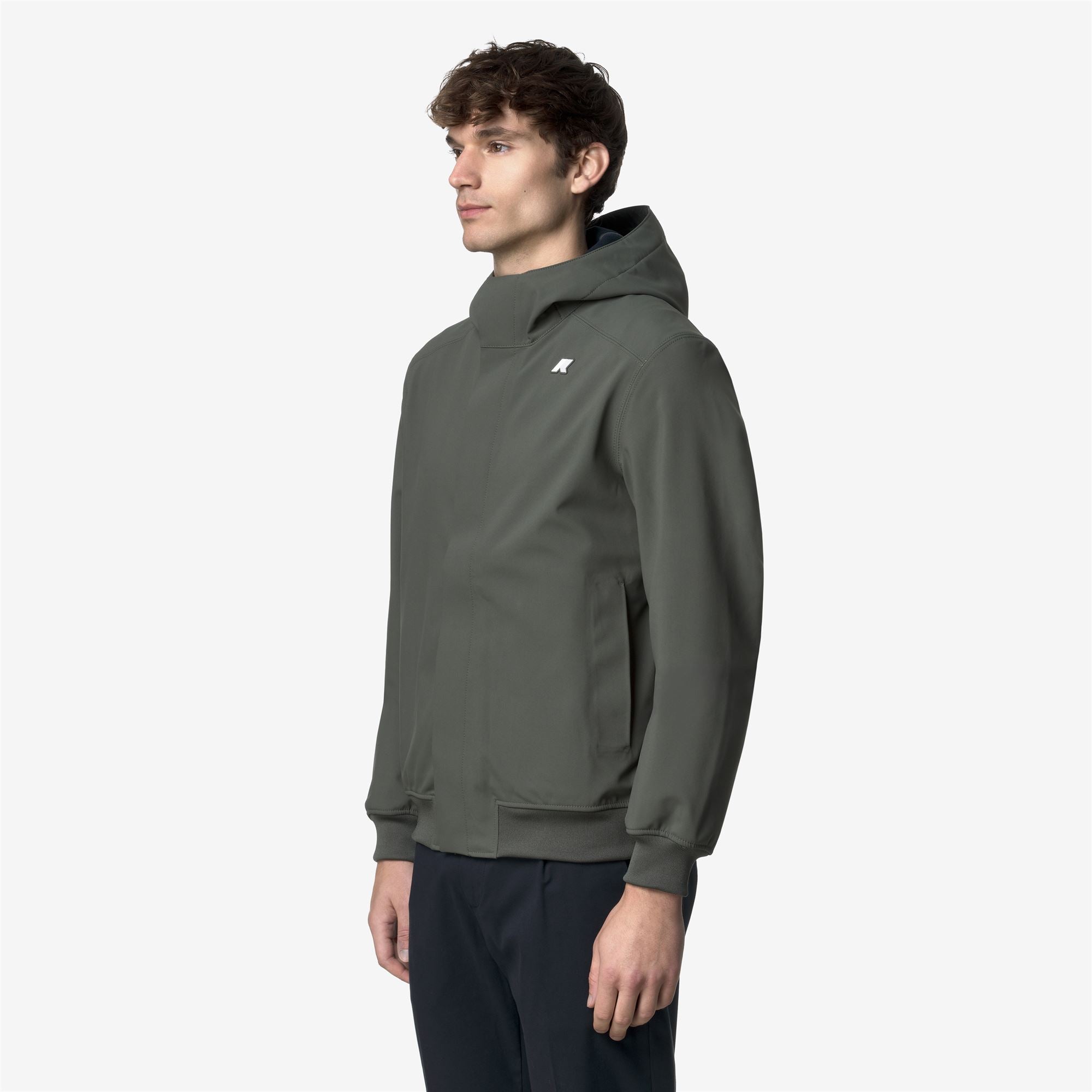 k-way-joachim-bonded-veste-courte-homme-green-blackish-blue-depth image 2