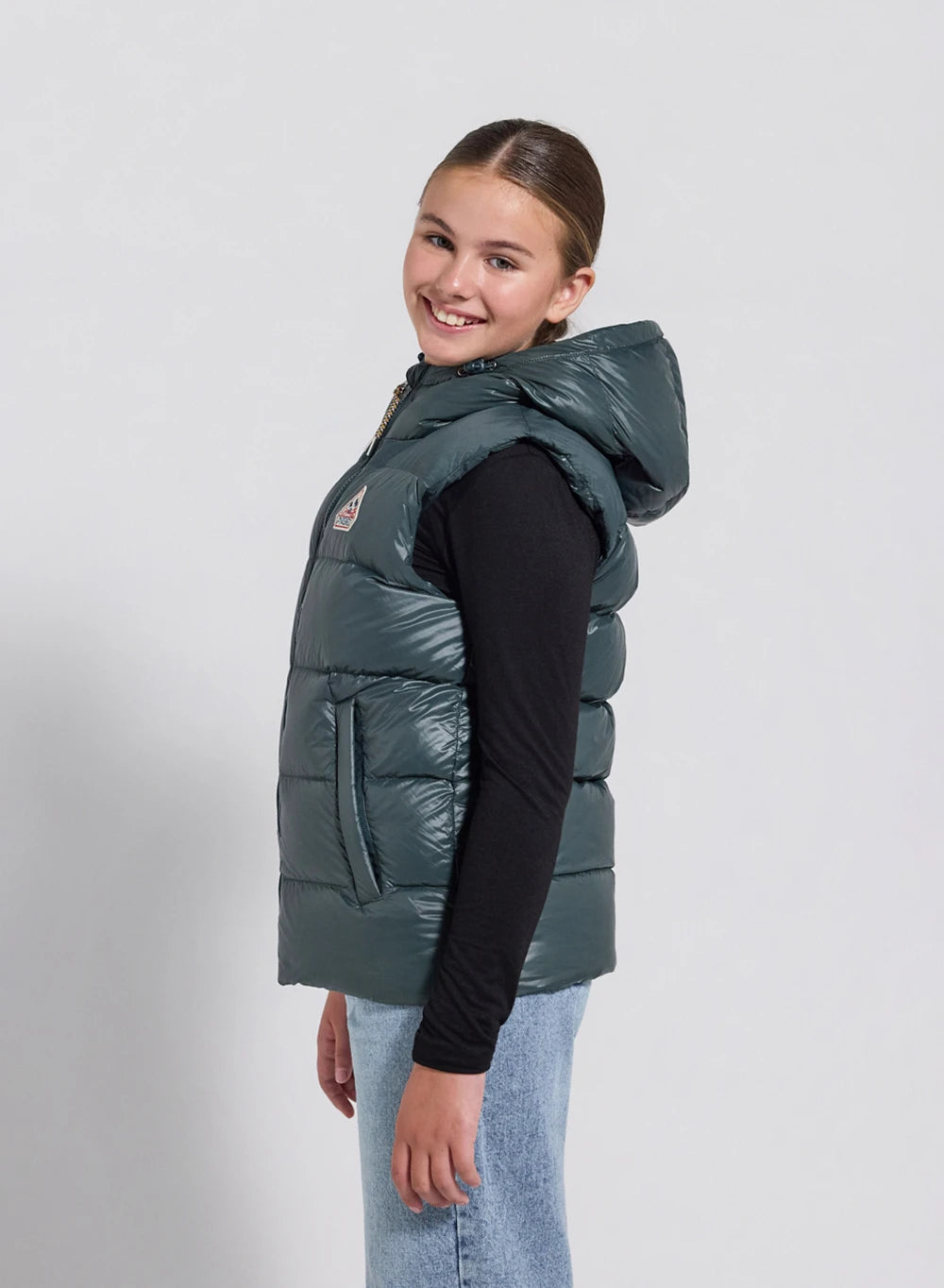 pyrenex-john-doudoune-sans-manches-enfant-vert-fonc image 6