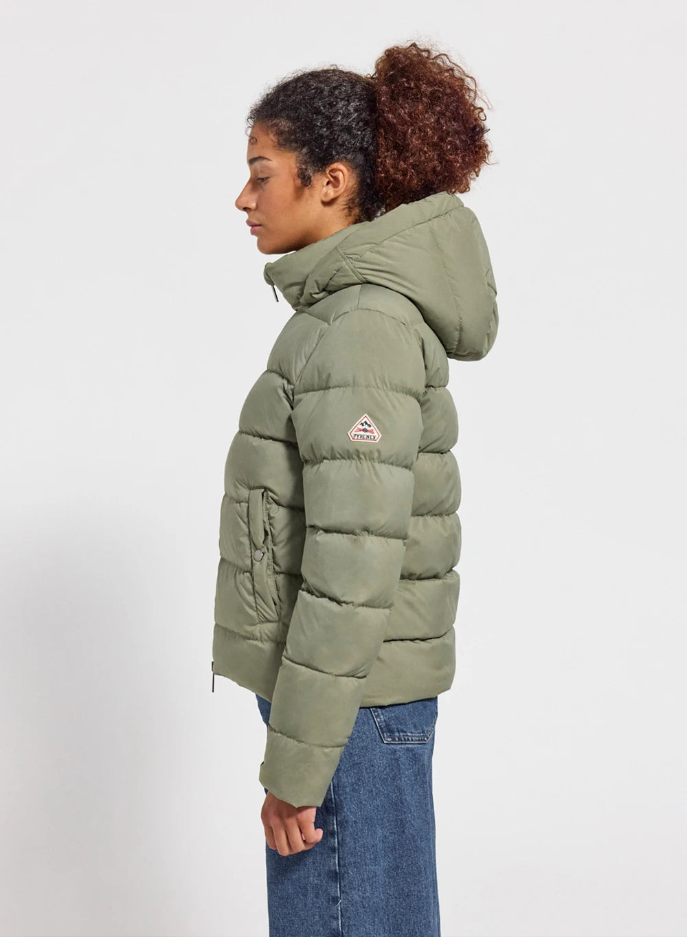 pyrenex-spoutnic-doudoune-femme-capuche-amovible-kaki-clair image 3