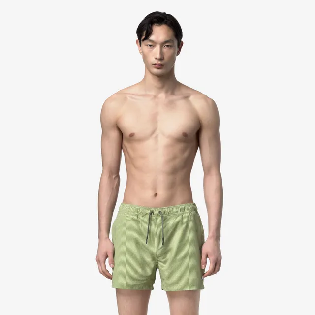 k-way-hazel-mid-stripes-beach-maillot-de-bain-homme-boxer-court-green-dk-lime-gr image 1