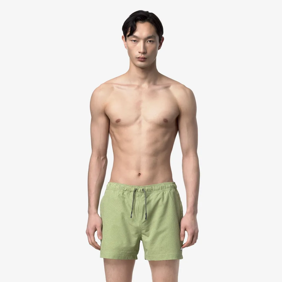 k-way-hazel-mid-stripes-beach-maillot-de-bain-homme-boxer-court-green-dk-lime-gr image 1