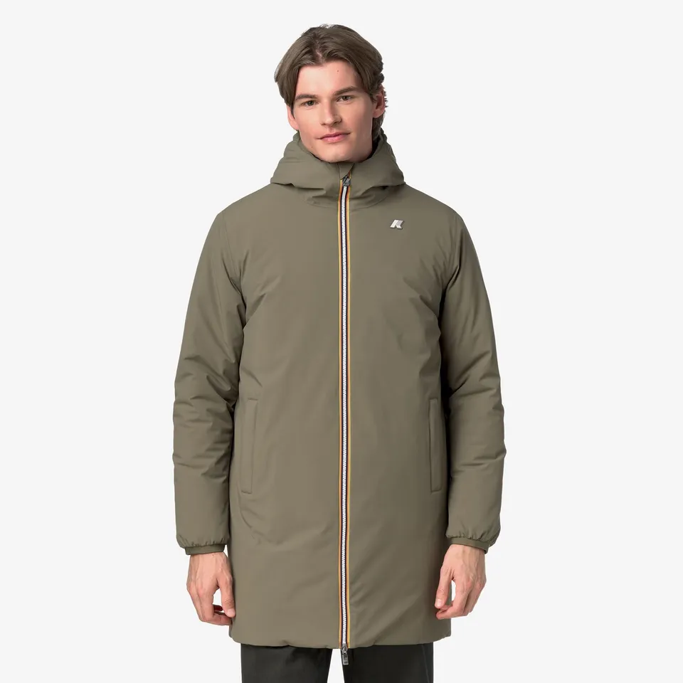 k-way-jacob-st-warm-double-veste-3-4-homme-r-versible-vert-arm-e image 1