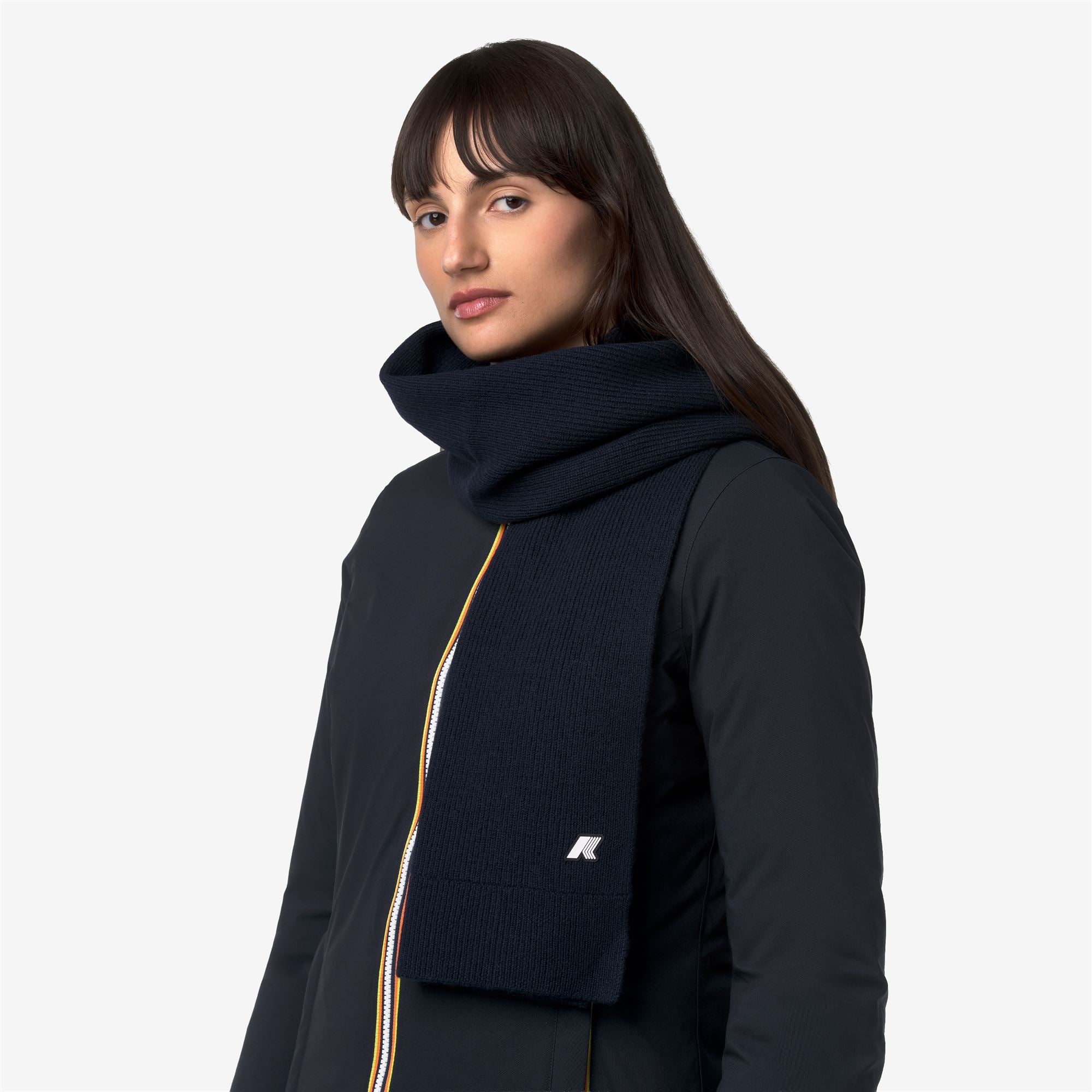 k-way-etienne-cardigan-stitch-wool-charpe-unisexe-blue-depth image 1