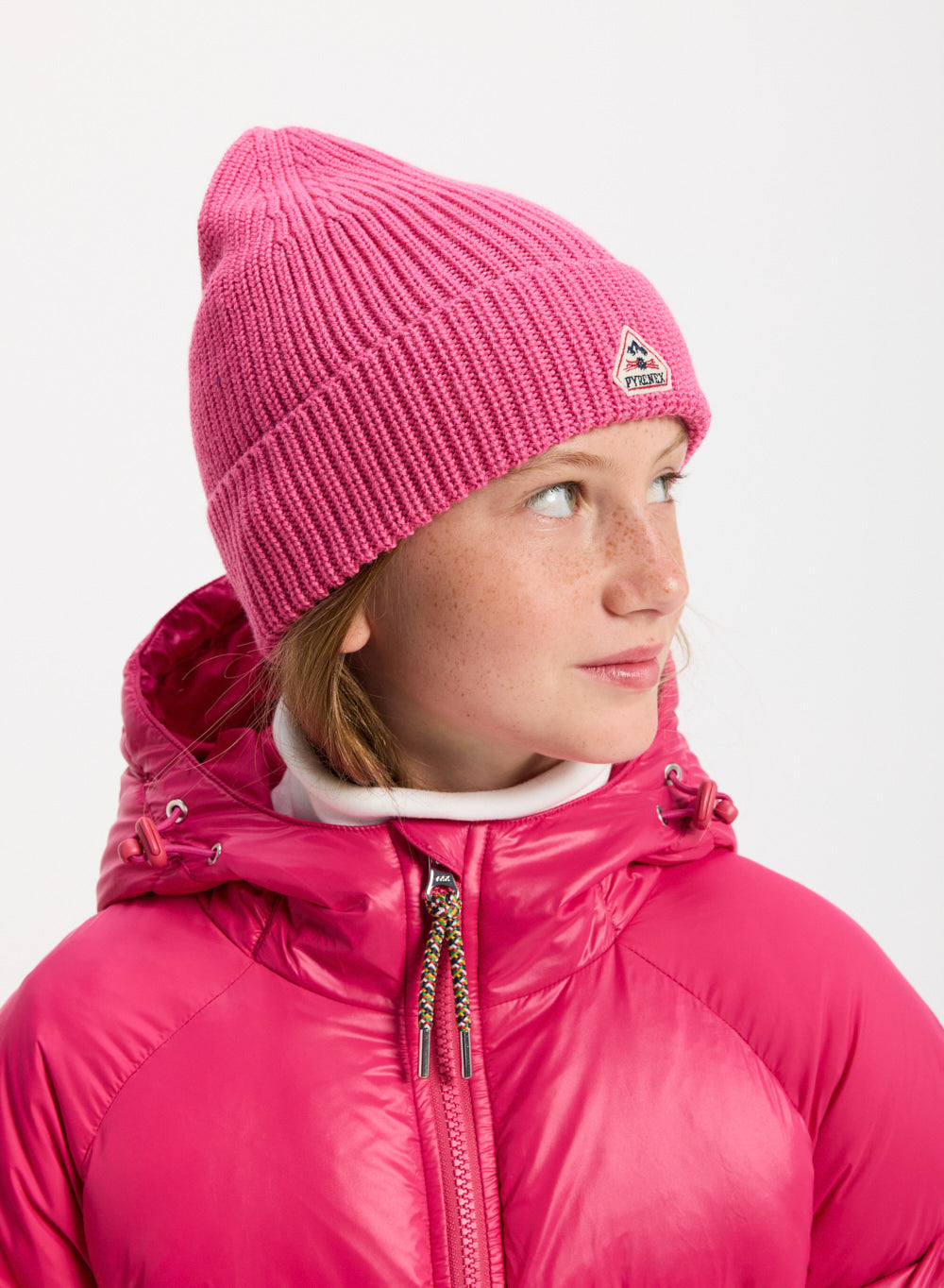 pyrenex-roki-bonnet-enfant-laine-fuchsia image 2