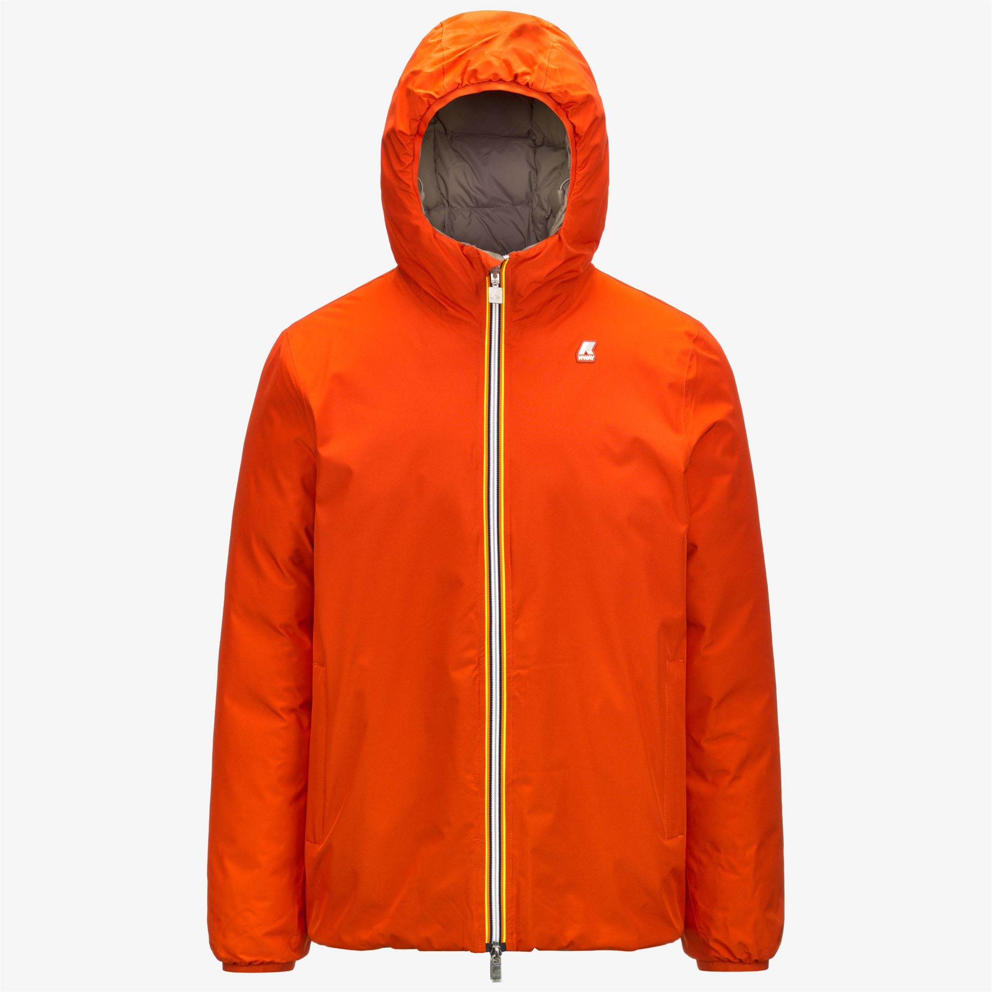 k-way-jack-st-thermo-double-veste-court-homme-orange-p-beige-t image 5