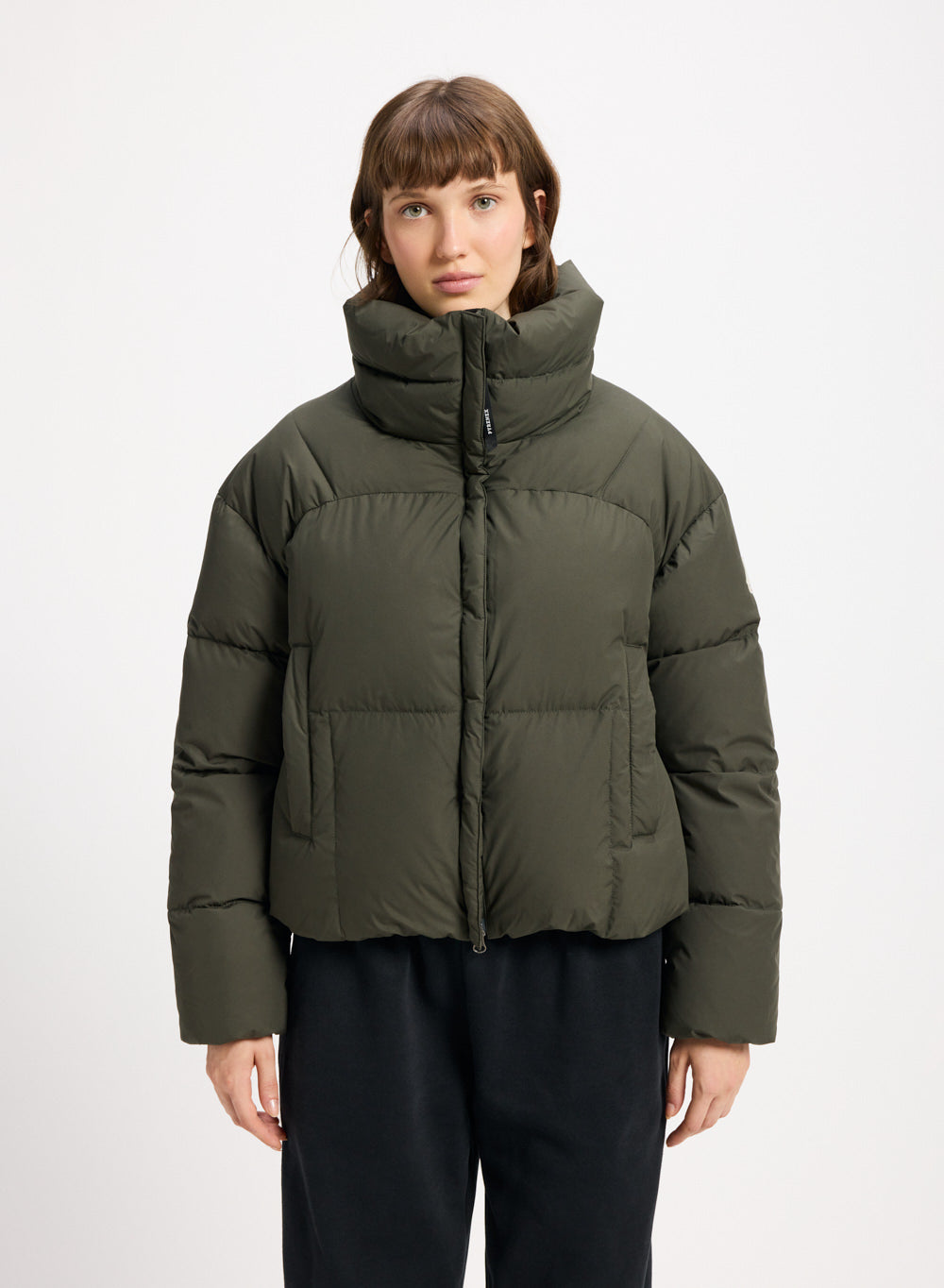 pyrenex-harmonie-crop-doudoune-courte-femme-kaki image 1