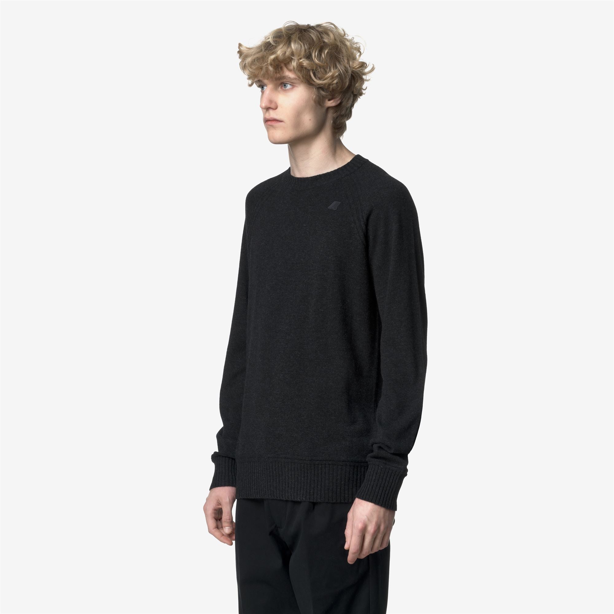k-way-sebas-wool-cashmere-pull-over-homme-carbon-mel image 2