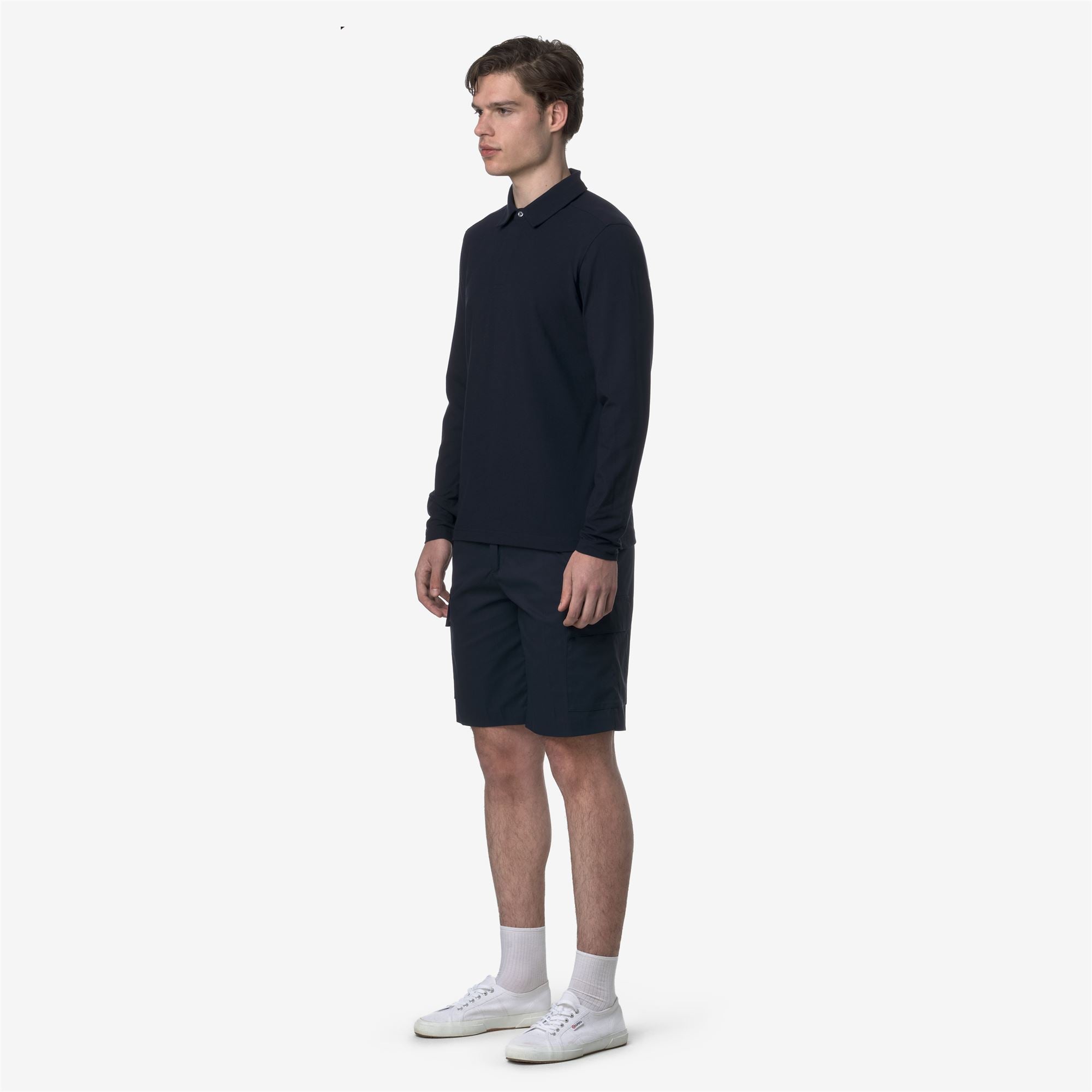 k-way-serje-twill-tech-short-cargo-homme-blue-depth image 2
