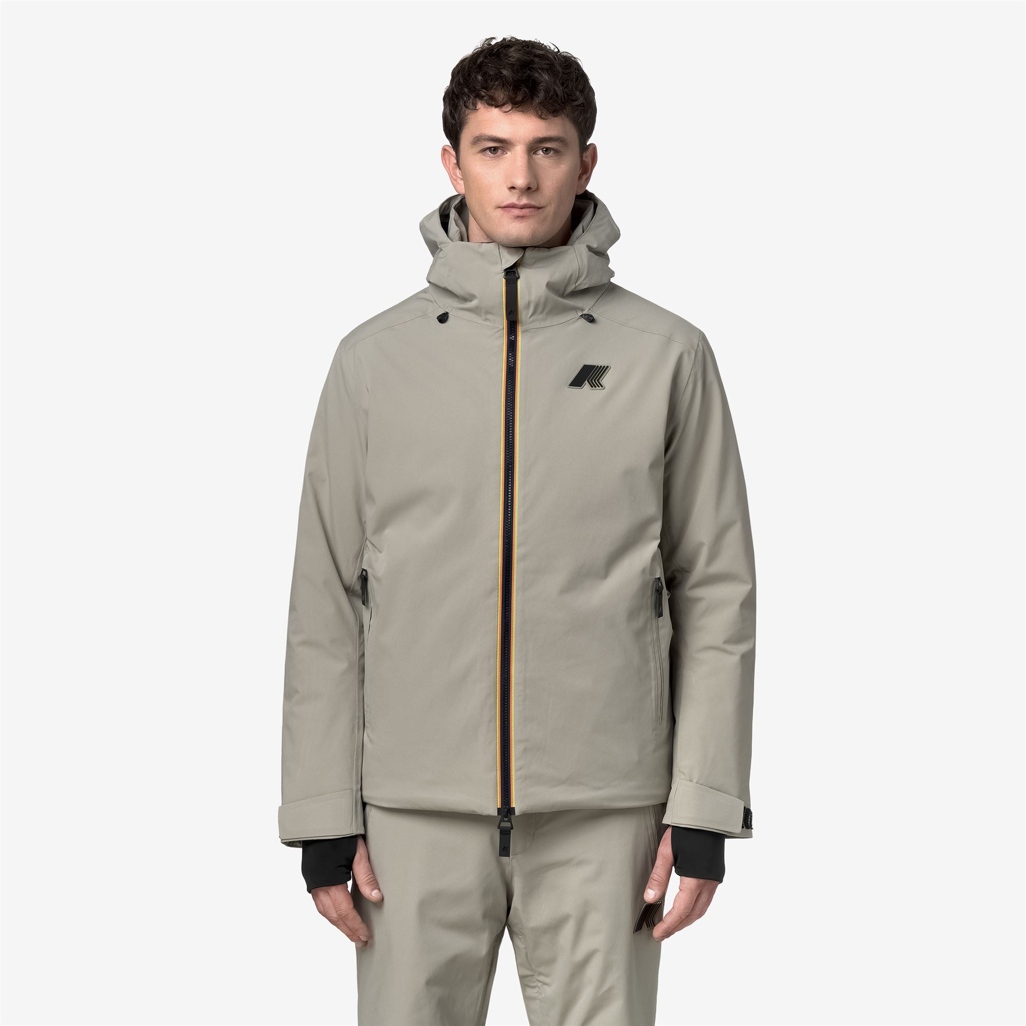 k-way-lesarcs-2l-twill-veste-de-ski-mi-longue-homme-green-oak image 1
