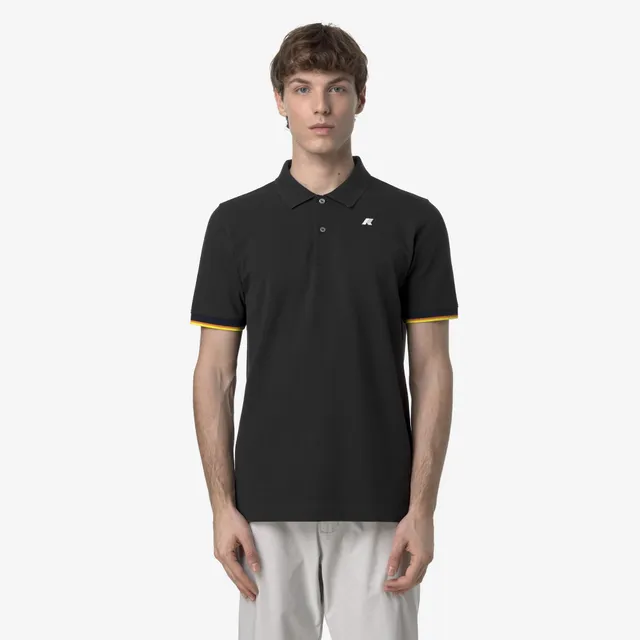 k-way-vincent-piqu-slim-polo-homme-black-pure image 1