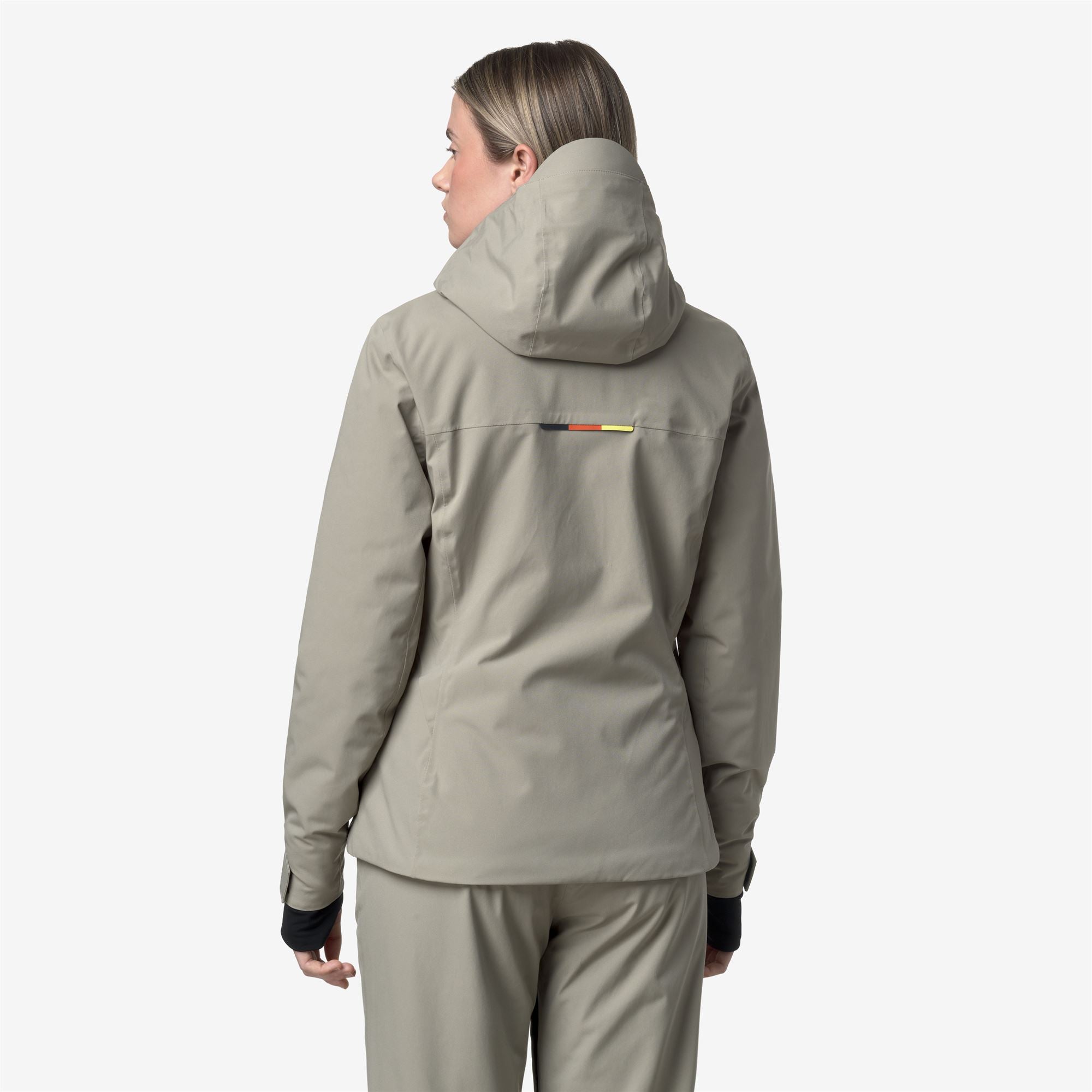 k-way-labresse-2l-twill-veste-ski-femme-green-oak image 3