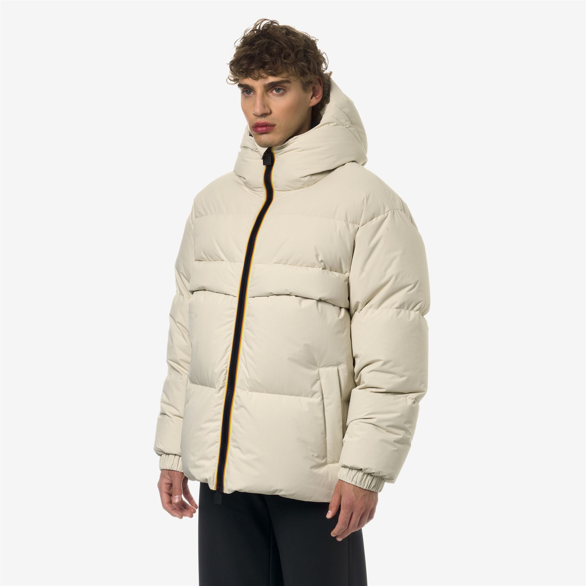 k-way-clauden-2-1-amiable-thermo-heavy-veste-mi-longue-unisexe-beige-shortbread image 2