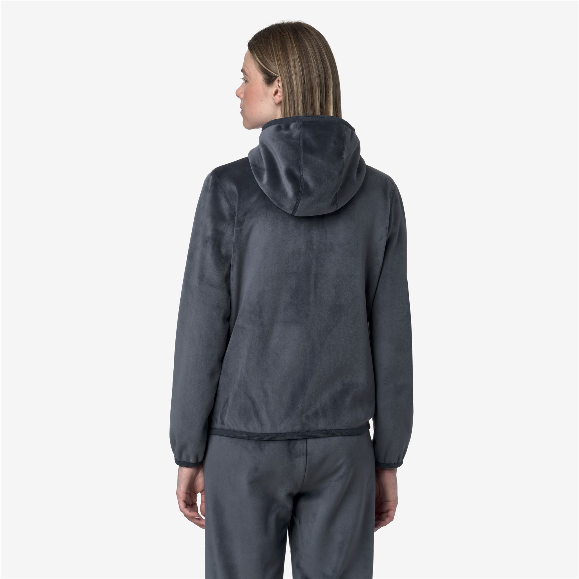 k-way-lily-velour-polar-double-veste-polaire-r-versible-femme-blue-airforce image 3