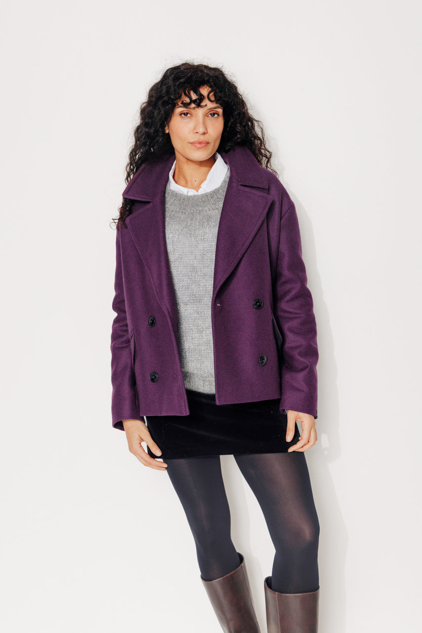 trench-coat-murier-manteau-court-oversize-gabardine-laine-recycl-e-violet image 6