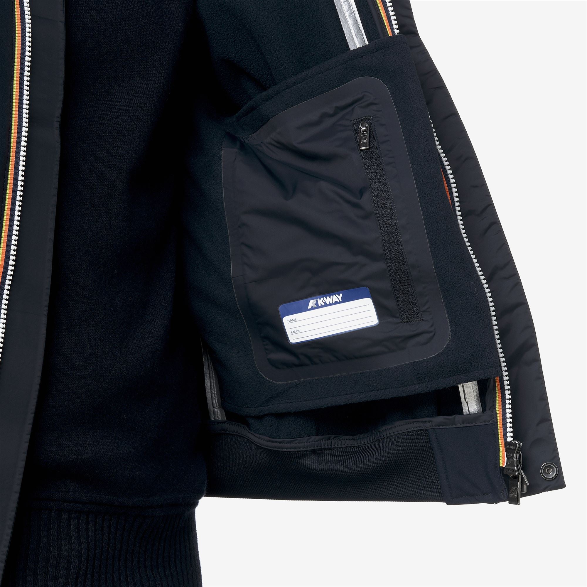 k-way-joachim-bonded-veste-courte-homme-blue-depth image 4
