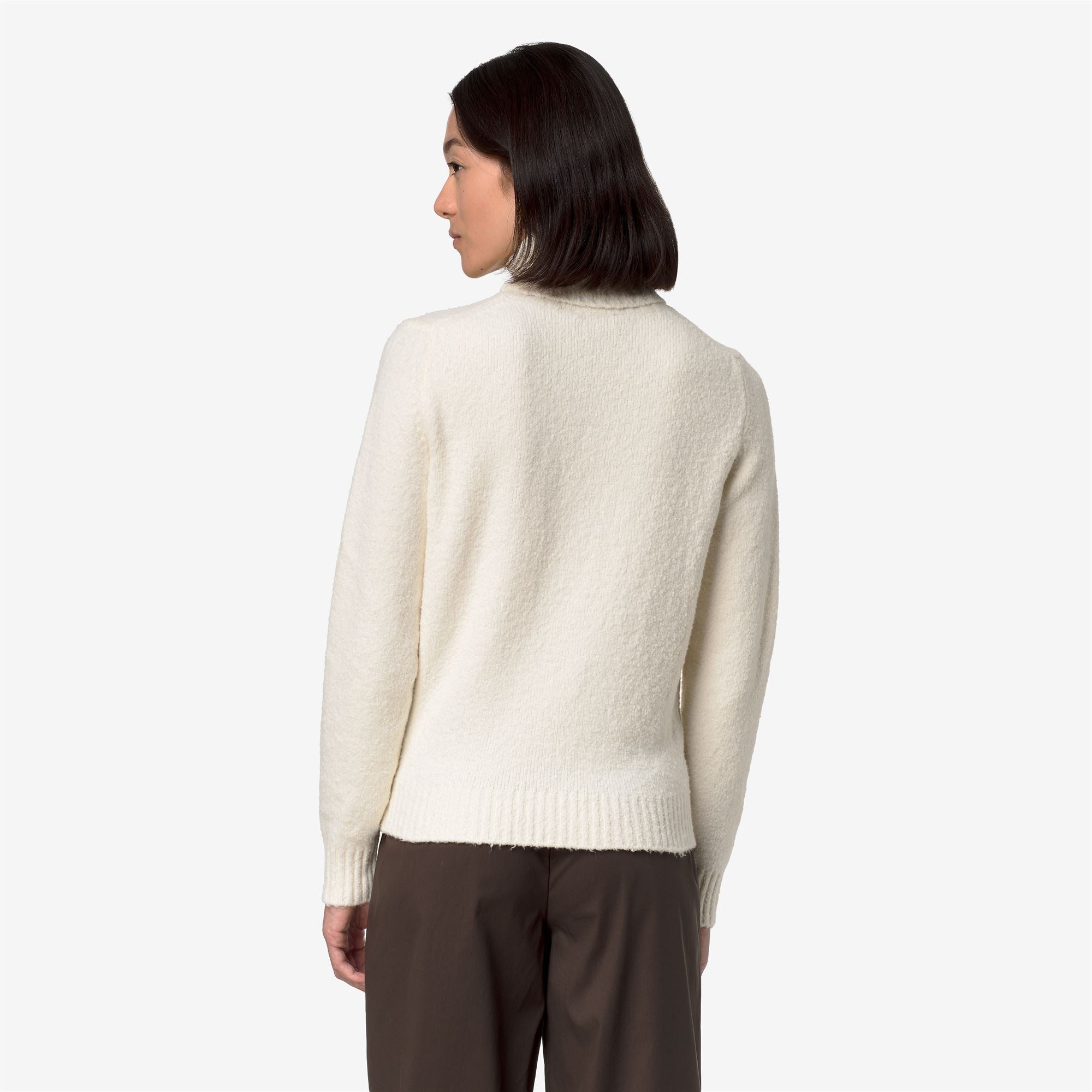 k-way-peggy-sponge-yarn-pull-col-roul-femme-white-natural image 3