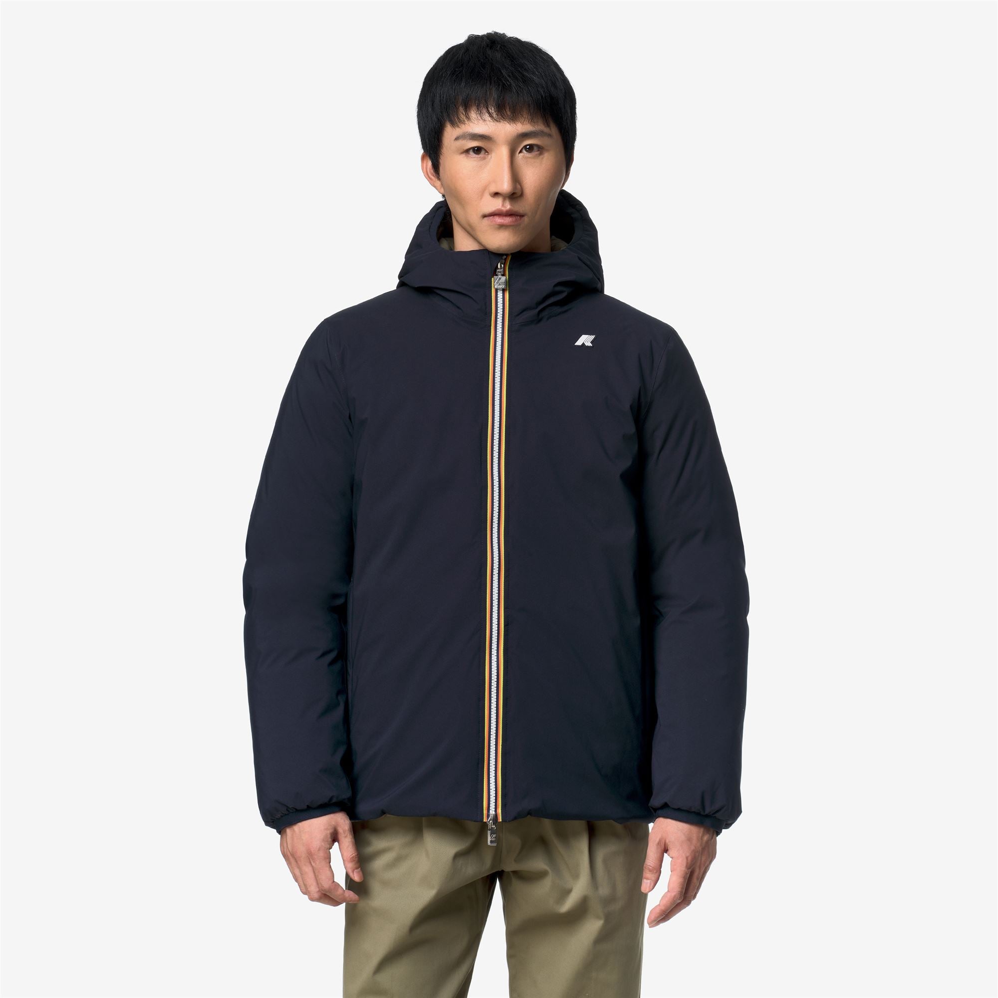 k-way-jack-st-thermo-double-veste-courte-homme-blue-depth-green-army image 1