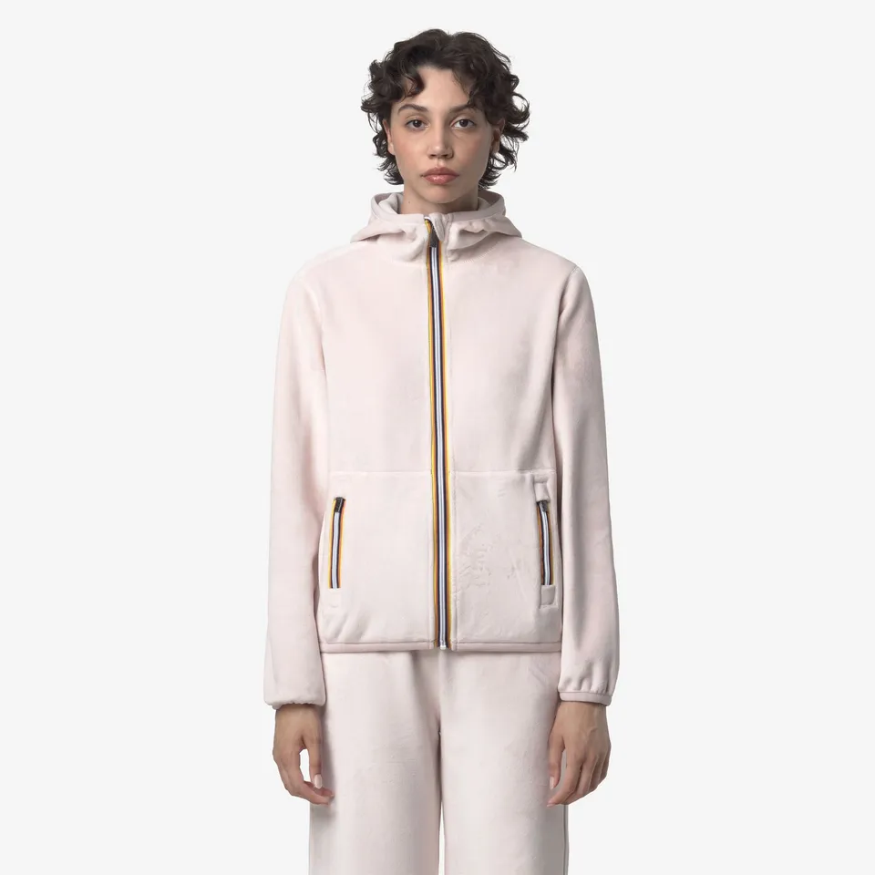 k-way-lily-velour-polar-double-veste-polaire-r-versible-femme-rose-hushed image 1