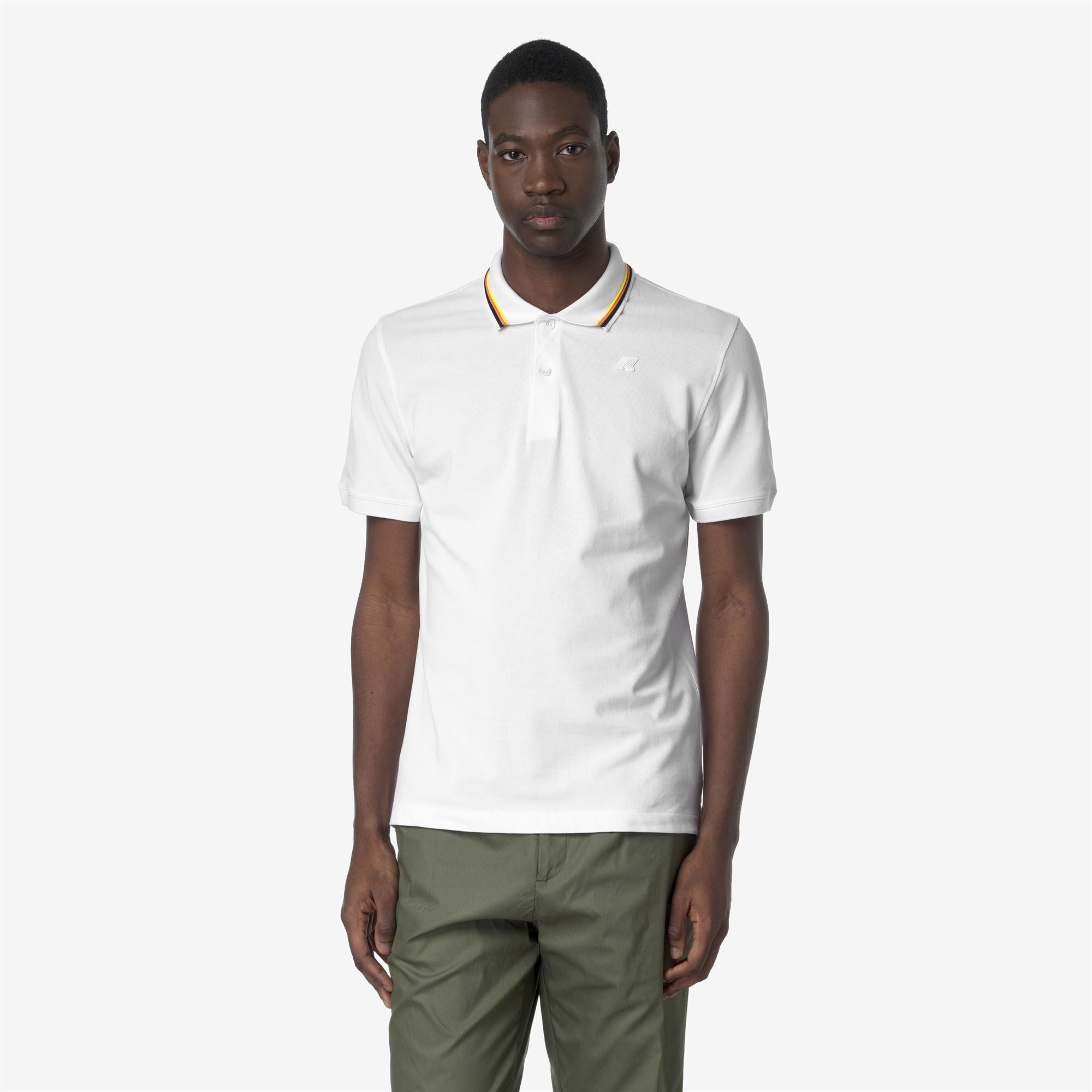 k-way-jud-pique-slim-polo-homme-white image 1