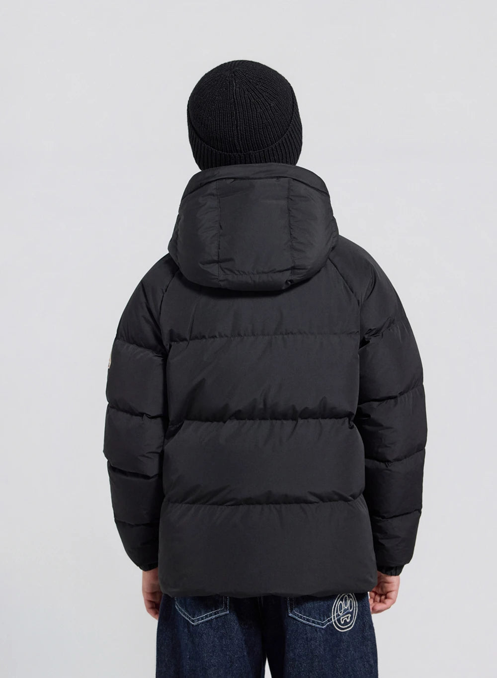 pyrenex-sten-smooth-doudoune-enfant-capuche-noire-mat image 7