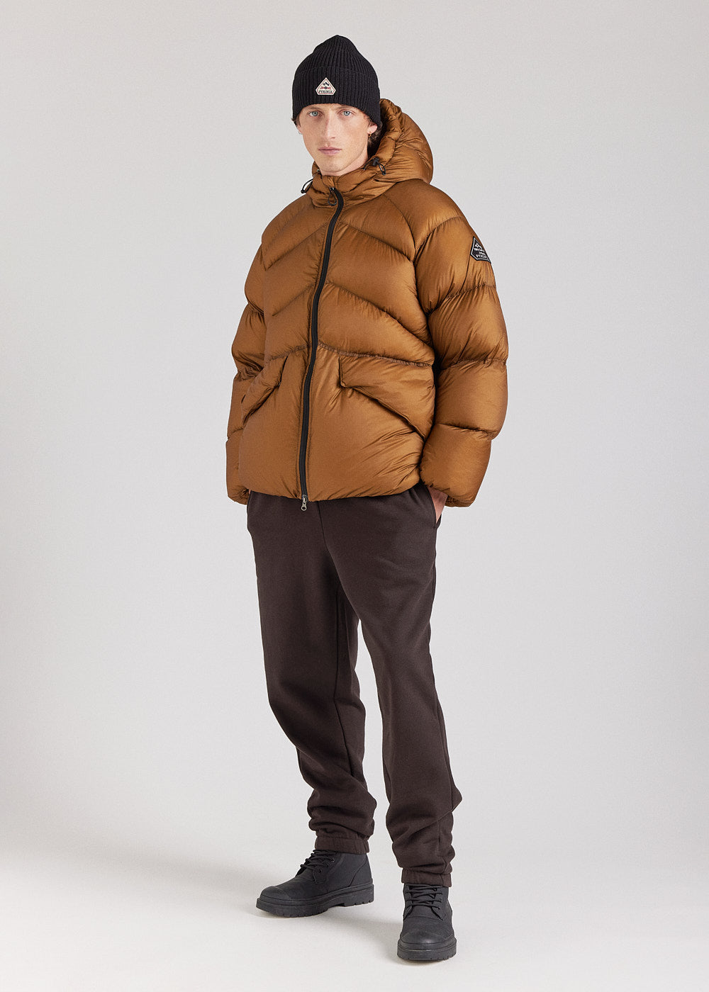 pyrenex-stellar-doudoune-technique-homme-bronze-capuche image 2