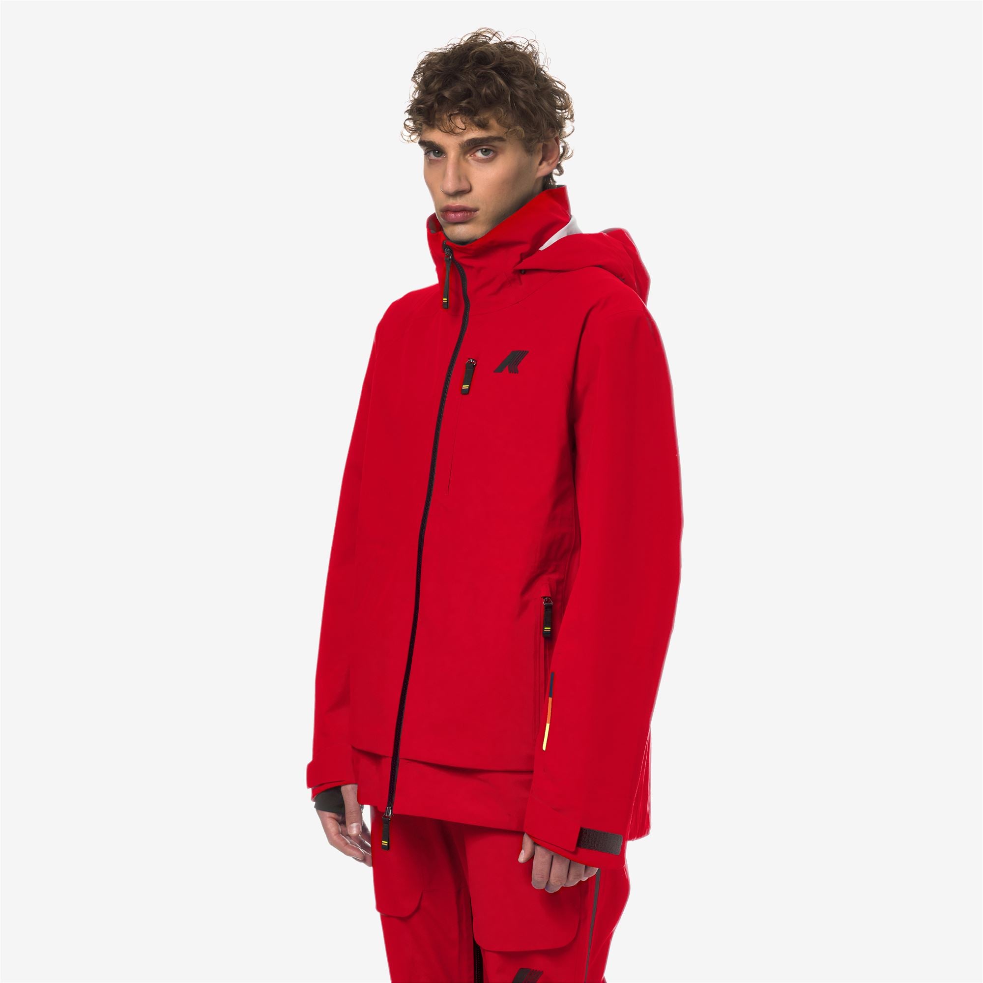 k-way-bozel-3-layers-shell-jacket-veste-mi-longue-homme-red image 2