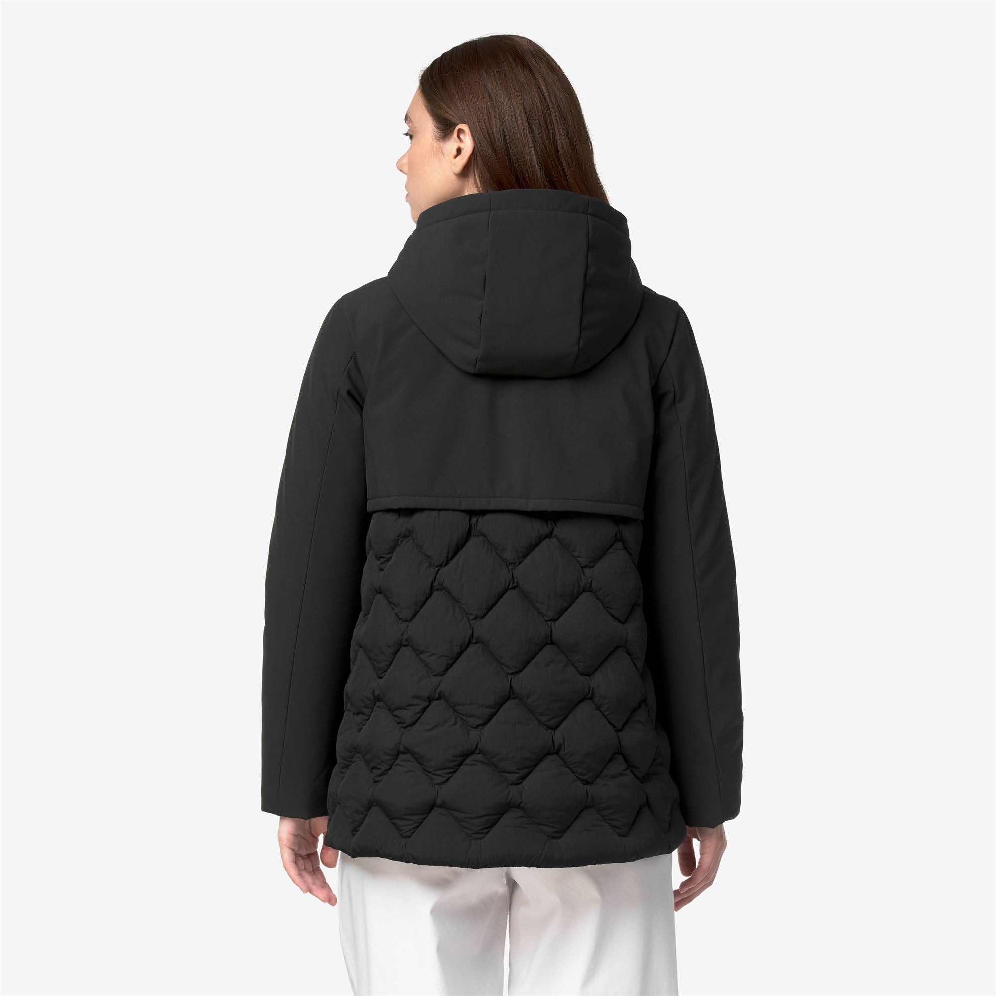 k-way-siphane-hybrid-warm-shell-veste-mi-longue-femme-black-pure image 3