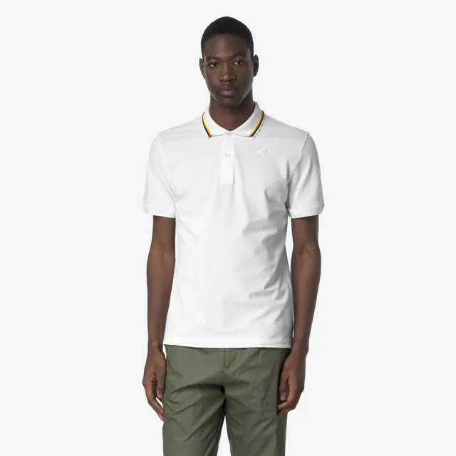 k-way-jud-pique-slim-polo-homme-white image 1