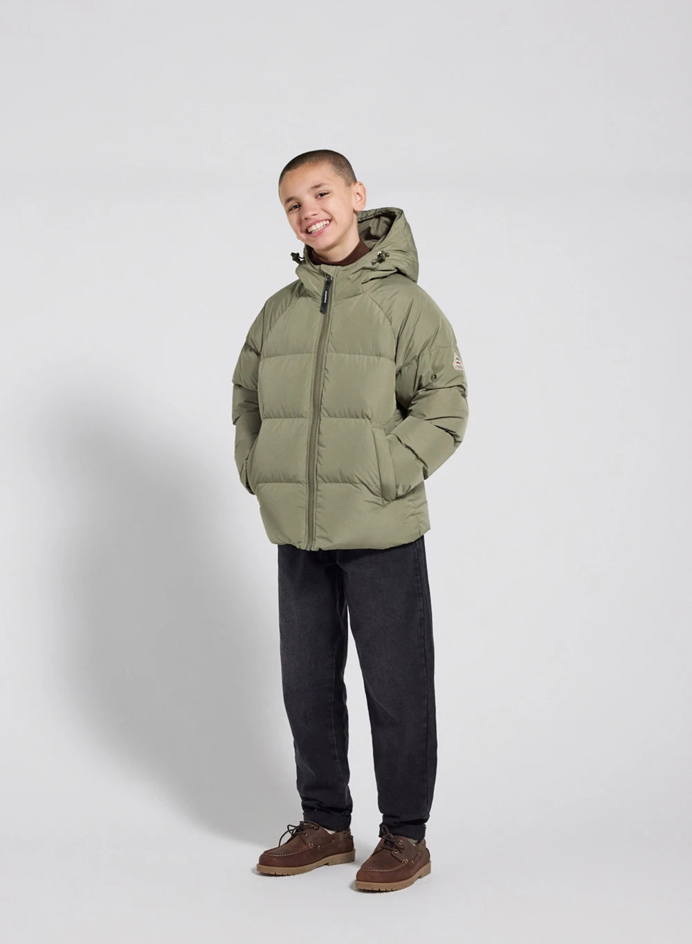 pyrenex-sten-smooth-doudoune-enfant-unisexe-capuche-kaki-clair image 3