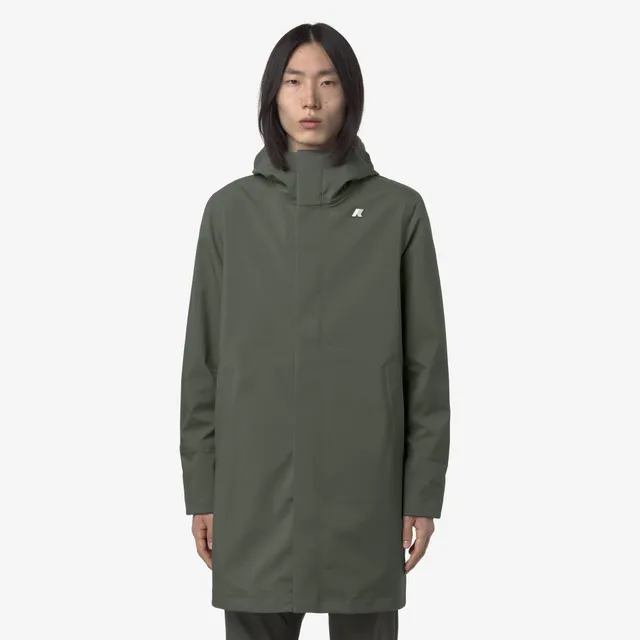 k-way-thomas-bonded-veste-longue-homme-green-blackish-blue-depth image 1