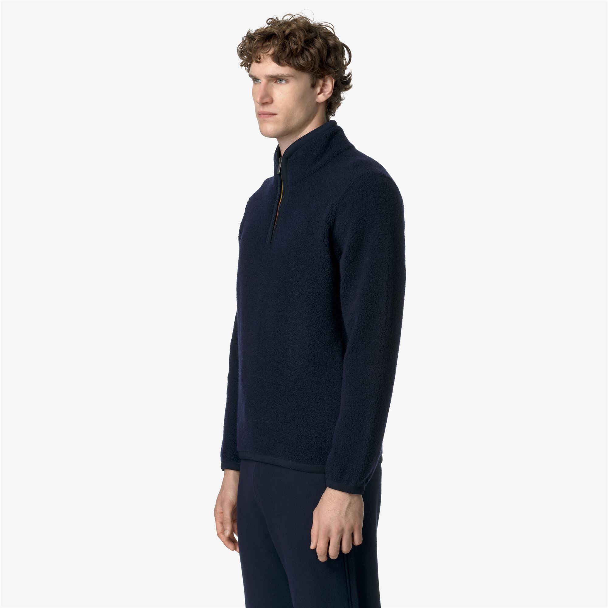 k-way-ern-wool-fleece-pull-over-polaire-homme-blue-depth image 2