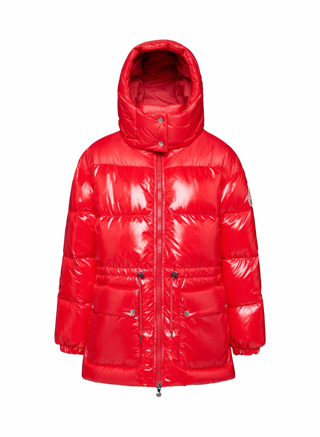 doudoune-femme-pyrenex-alexa-rouge-brillante-mi-longue image 6